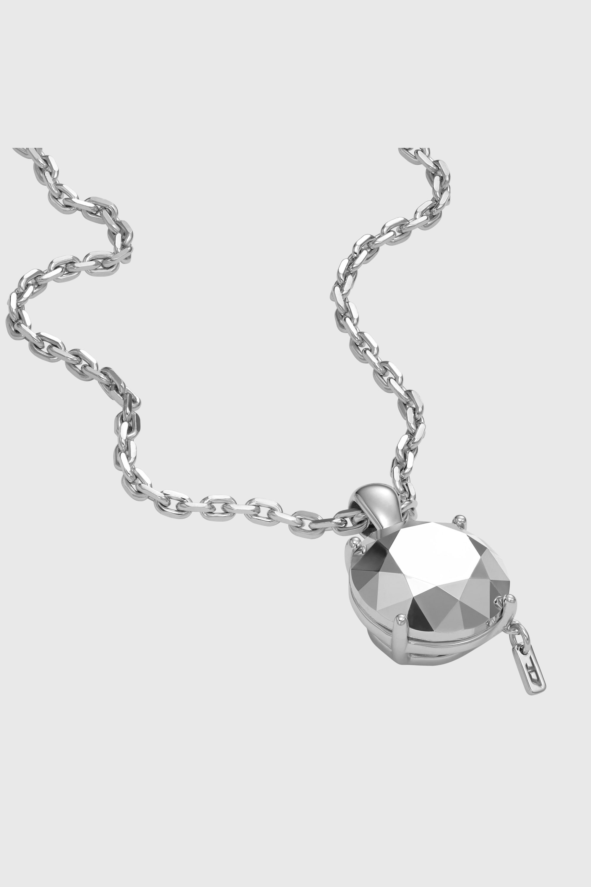 Diesel - DL1355040 STERLING SILVER JEWEL, Collar con corte de diamante de plata esterlina Unisex in Plateado - 2
