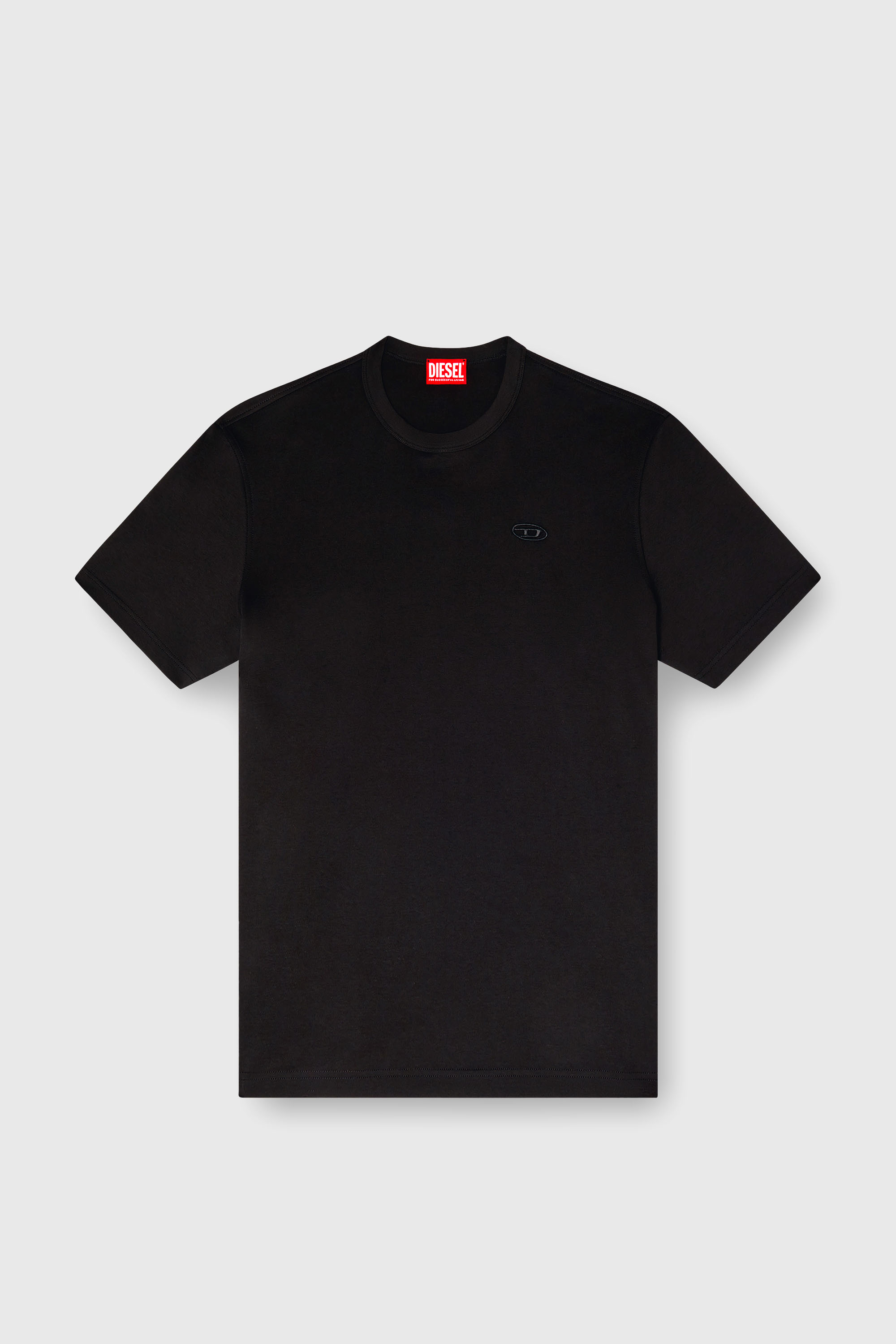 Diesel - T-ADJUST-SLITS-R17, Camiseta con bordado de logotipo a tono Hombre in Negro - 2