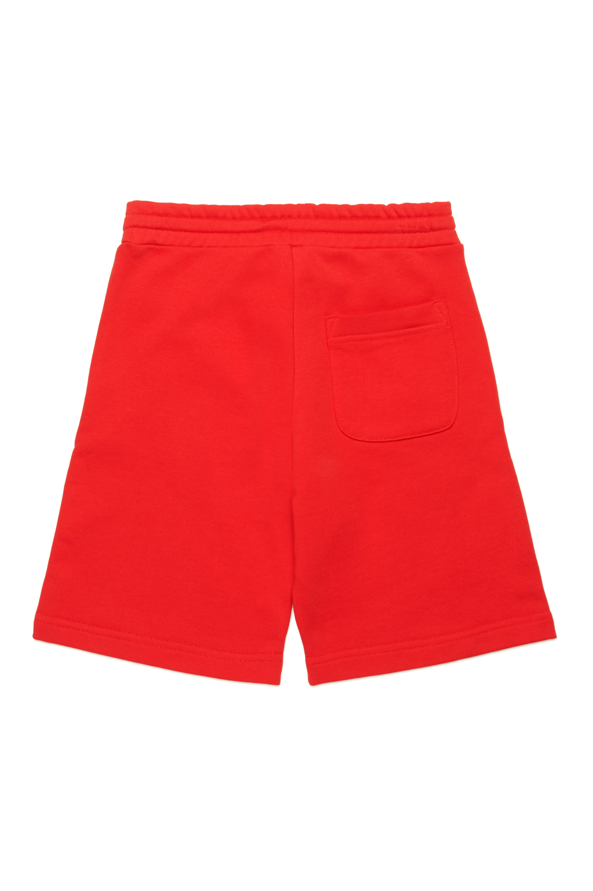 Diesel - PMACISHORT, Pantalones cortos deportivos con efecto metálico y logotipo Oval D Hombre in Rojo - 2