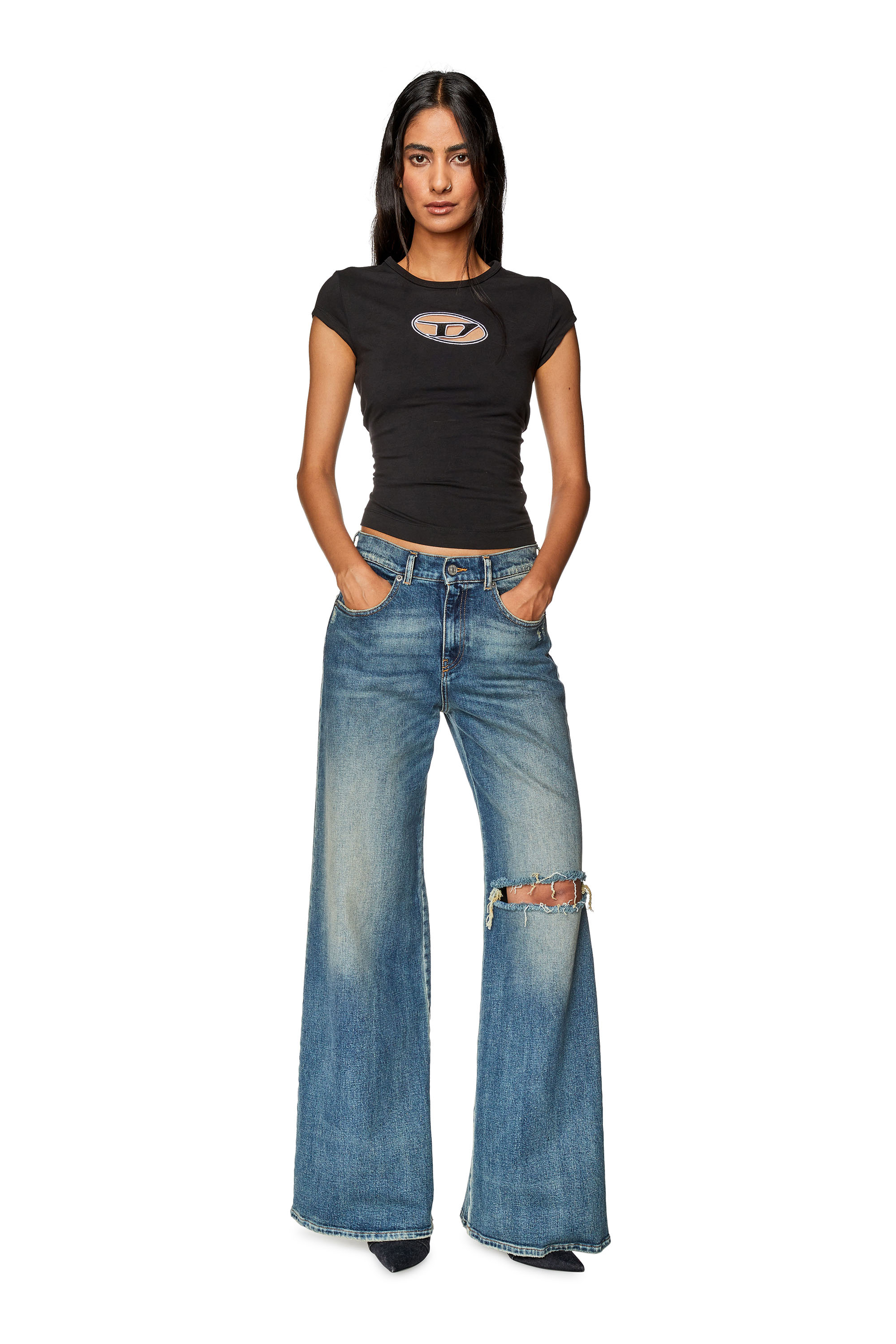 Diesel - Bootcut and Flare Jeans 1978 D-Akemi 007M5, Azul medio - Image 2