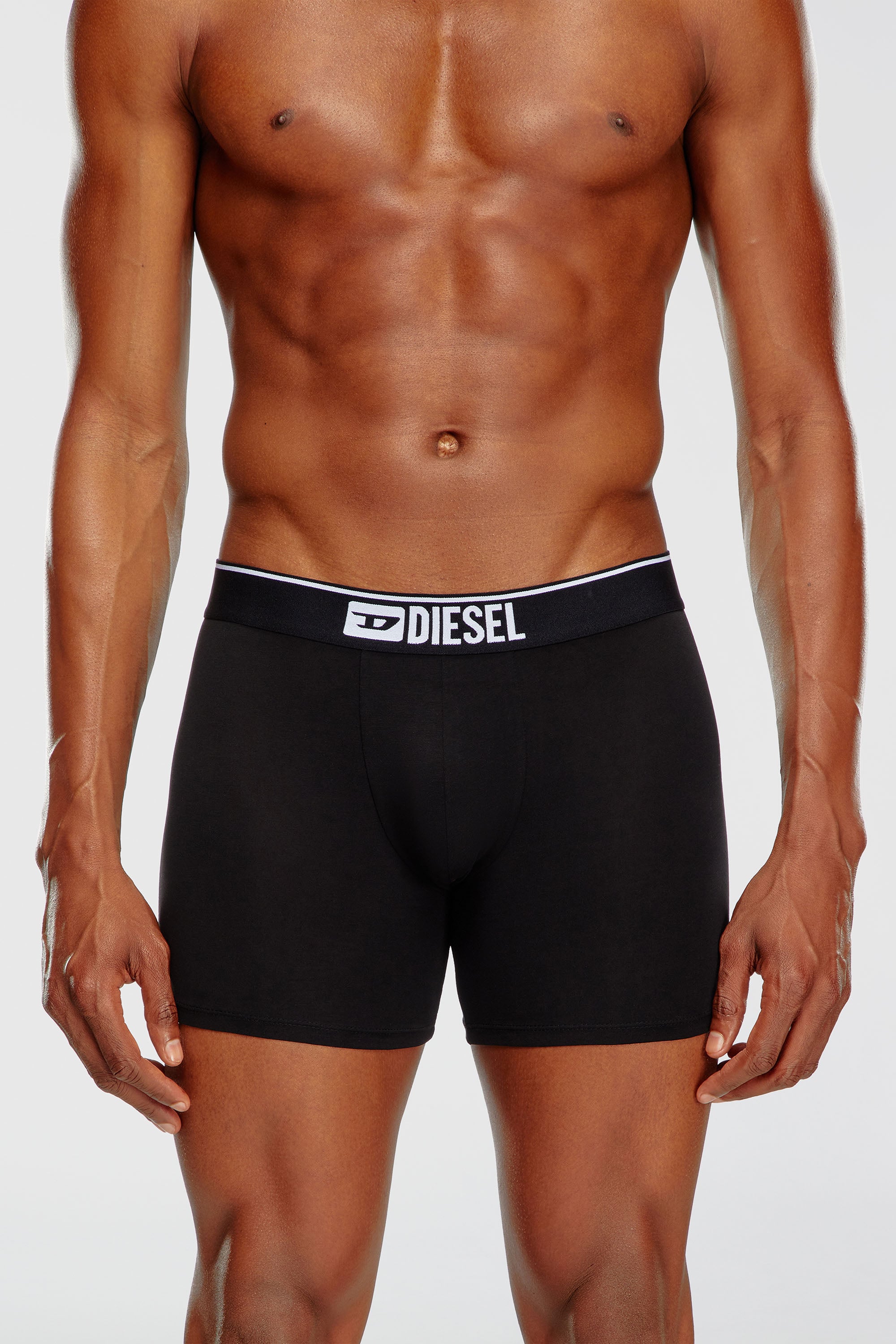 Diesel - UMBX-SEBASTIANTHREEPAC, Paquete de tres b&oacute;xers ajustados largos lisos Hombre in Negro - 2
