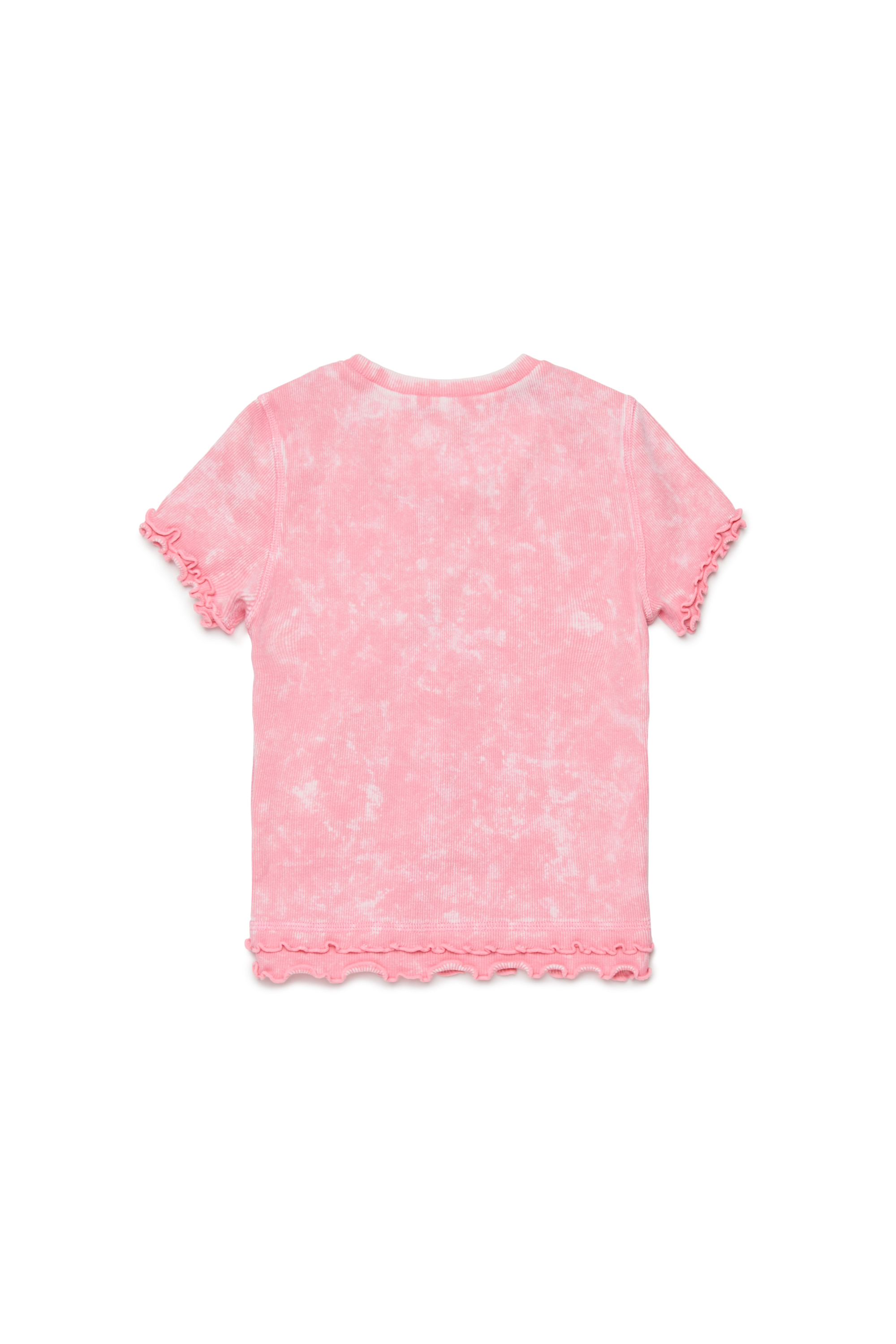 Diesel - TAILIA, Camiseta de canal&eacute; con volantes Mujer in Rosa - 2
