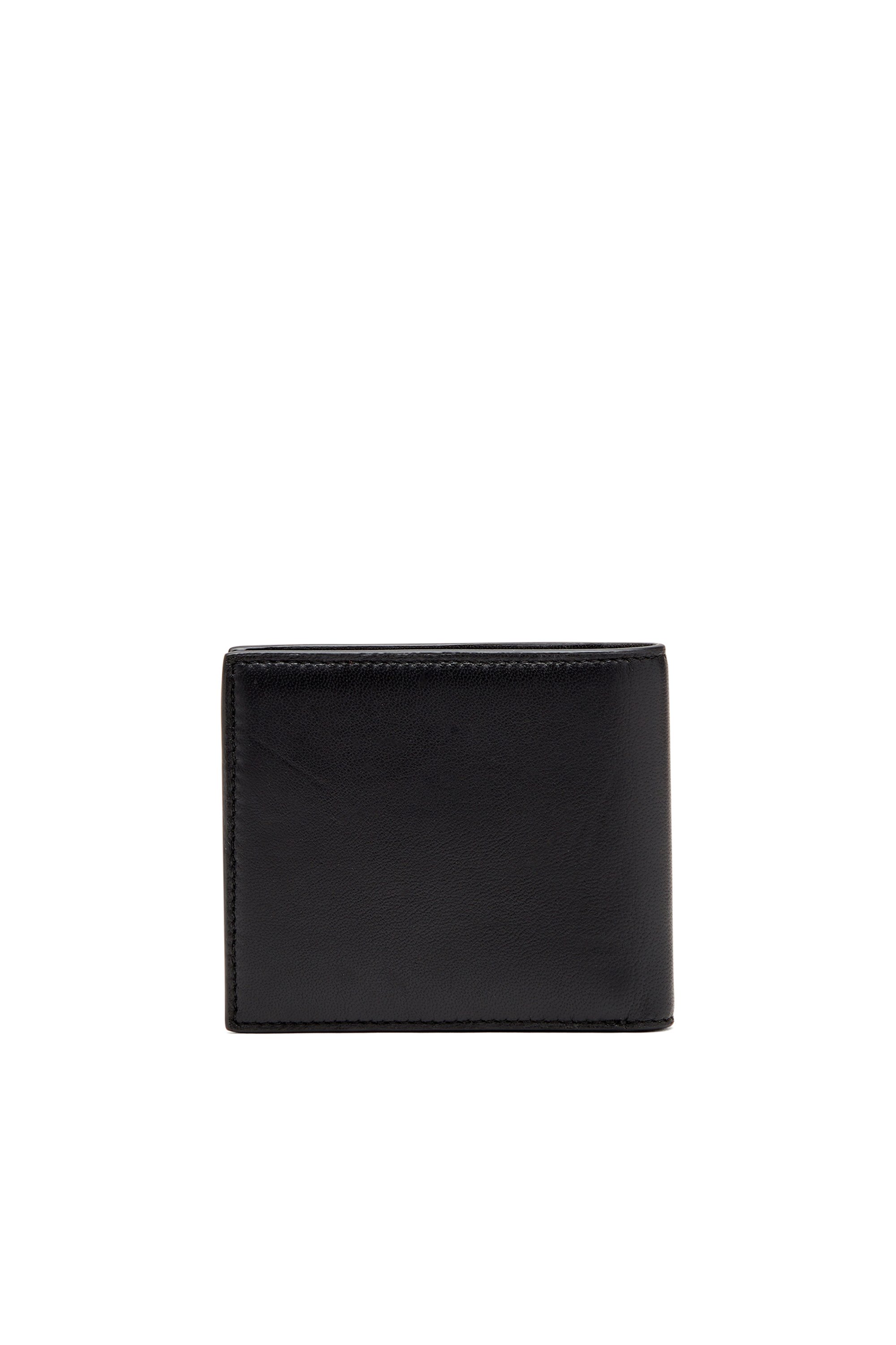 Diesel - RAVE BI-FOLD COIN S, Cartera de cuero napa que se pliega por la mitad Hombre in Negro - 2