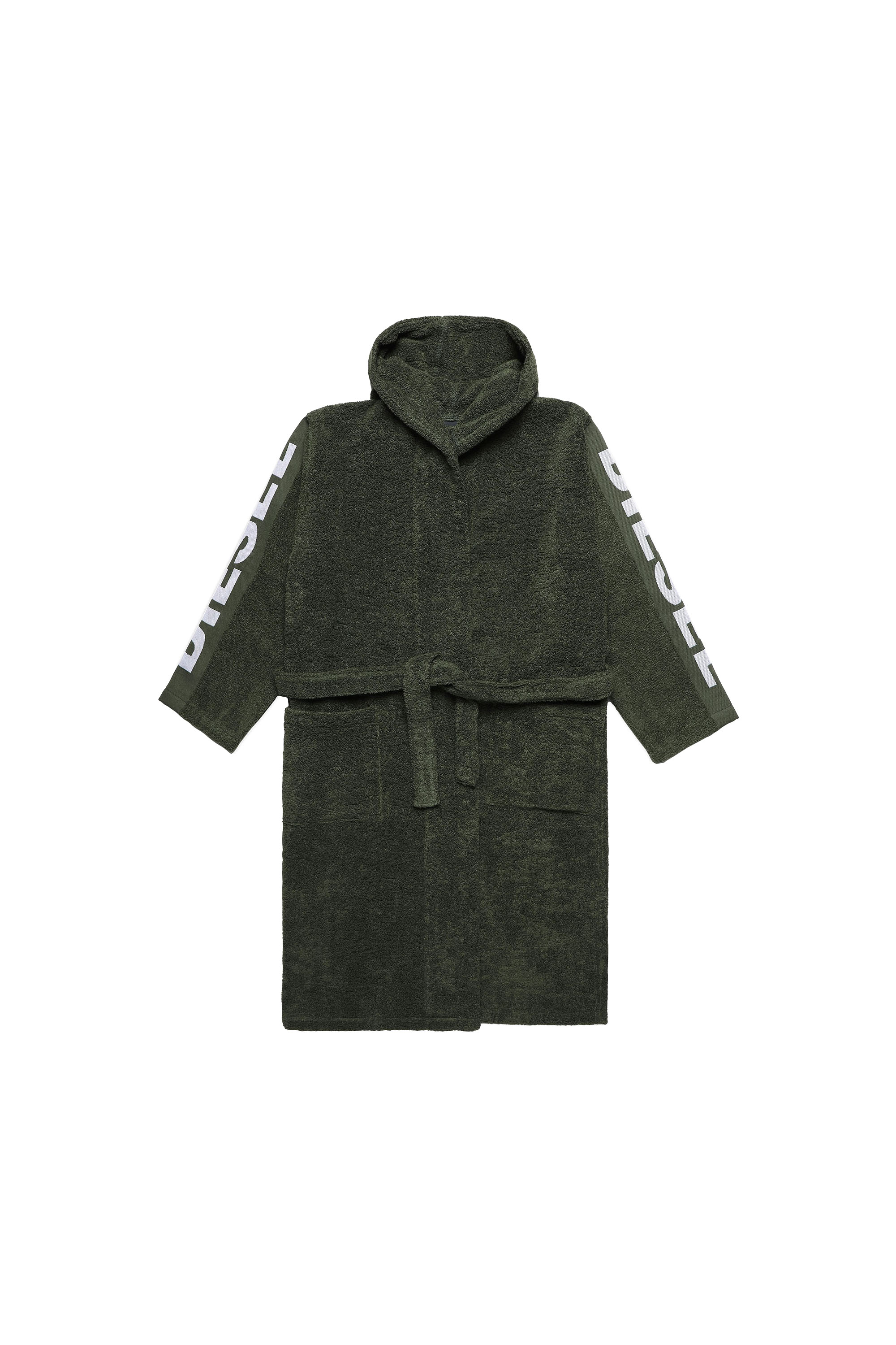 Diesel - ACC  SPORT LOGO CAP S/M, Bata de baño con capucha SPORT LOGO, S/M Unisex in Verde - 2