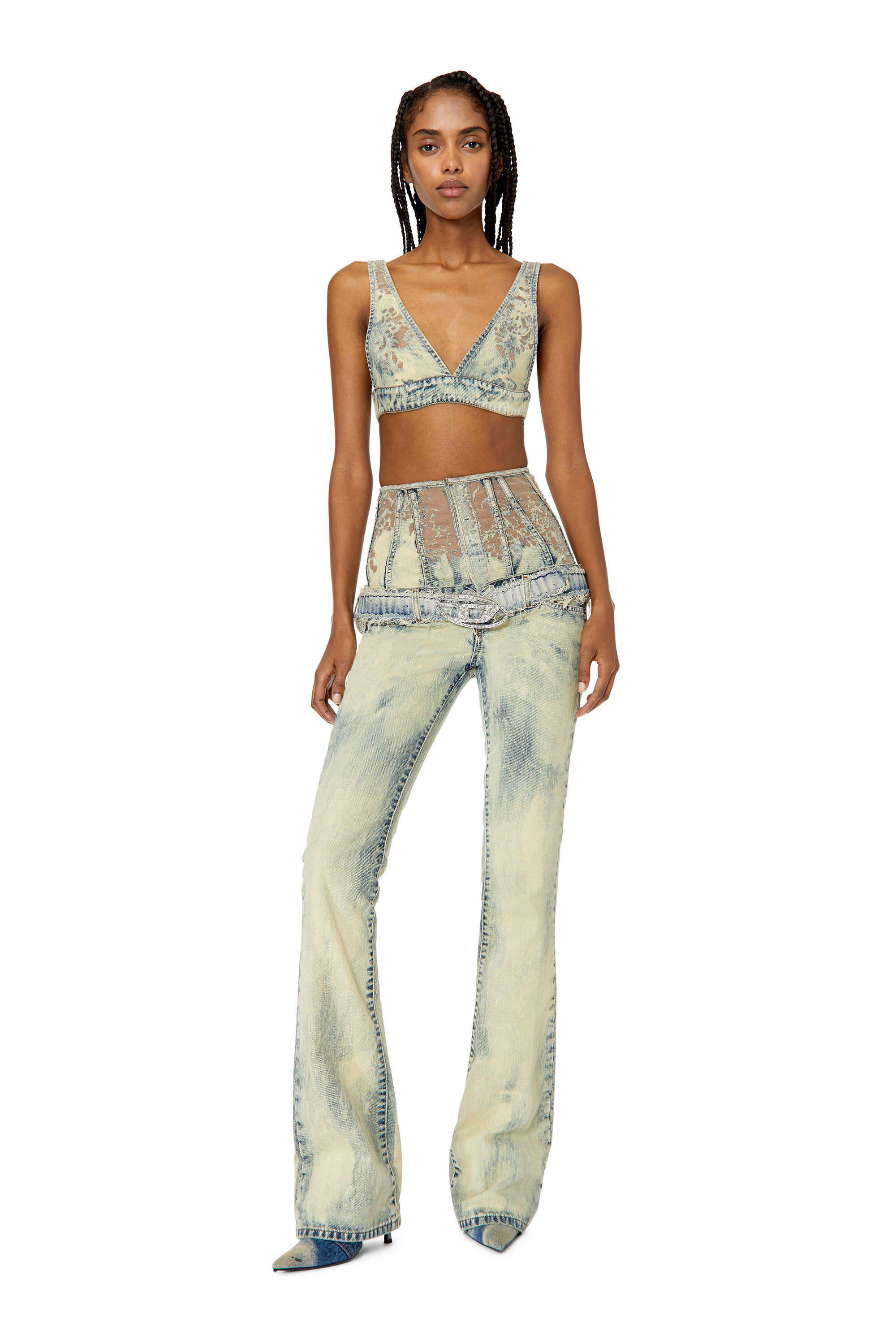 Diesel - 1969 D-Ebbey 068GP Bootcut and Flare Jeans, Azul Claro - Image 2