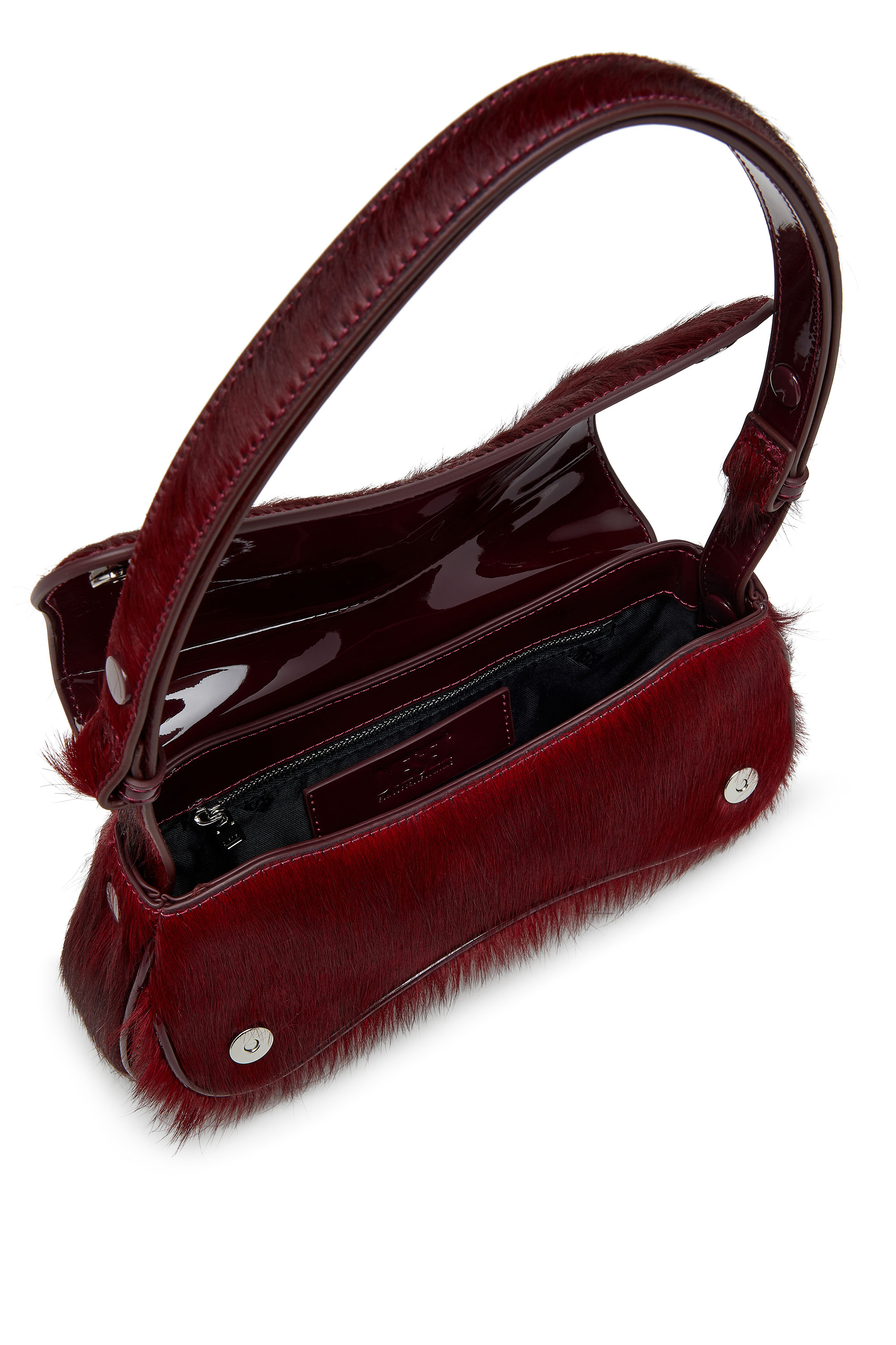 Diesel - PLAY CLUTCH, Bolso tipo clutch de cuero peludo coloreado Mujer in Rojo - 4
