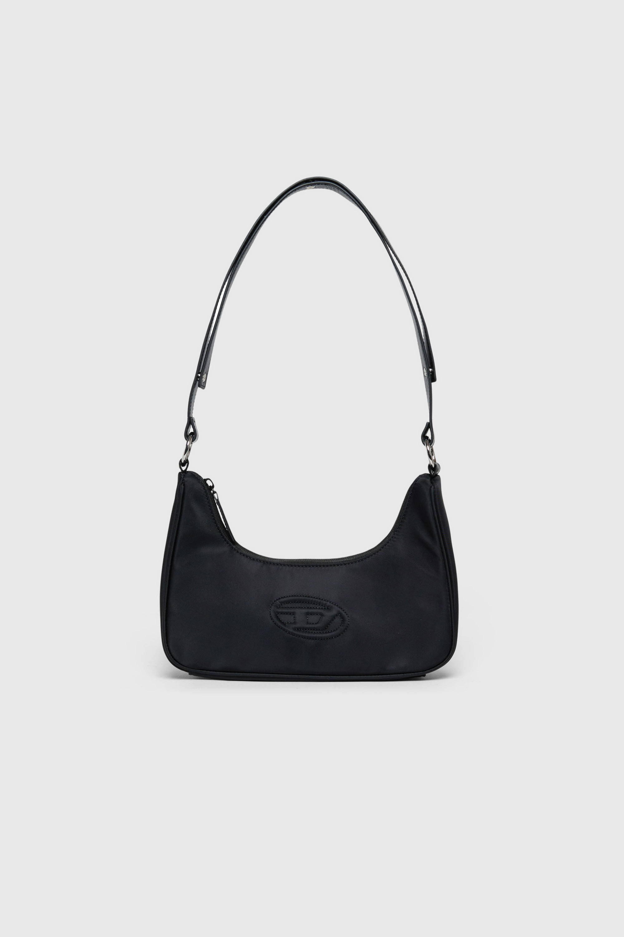 Diesel - WUNSY, WUNSY - Bolso de nylon con logo Oval D Mujer in Negro - 1