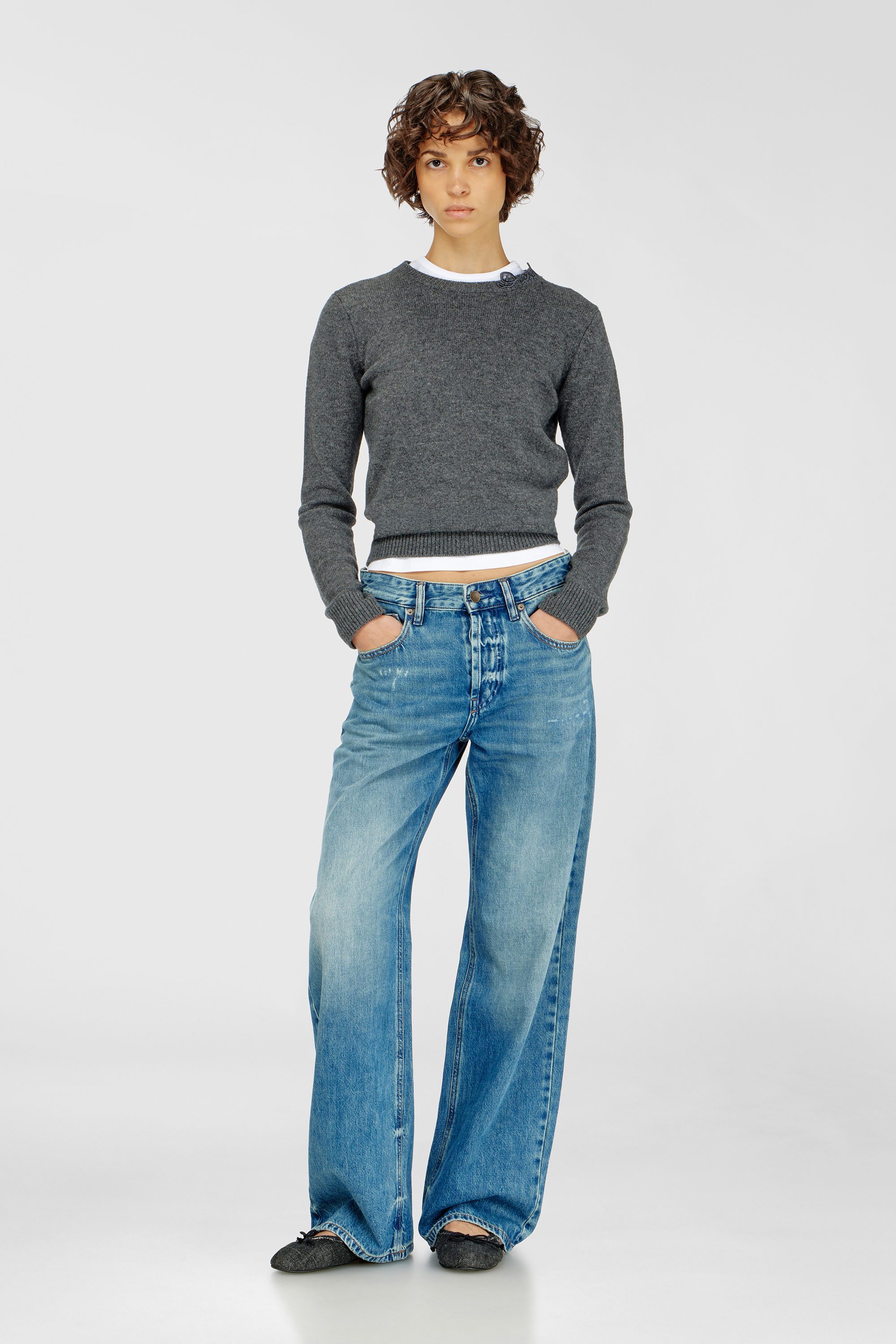 Diesel - Relaxed Jeans 1990 D-Waigee 0TJDI Mujer, Azul medio - 1