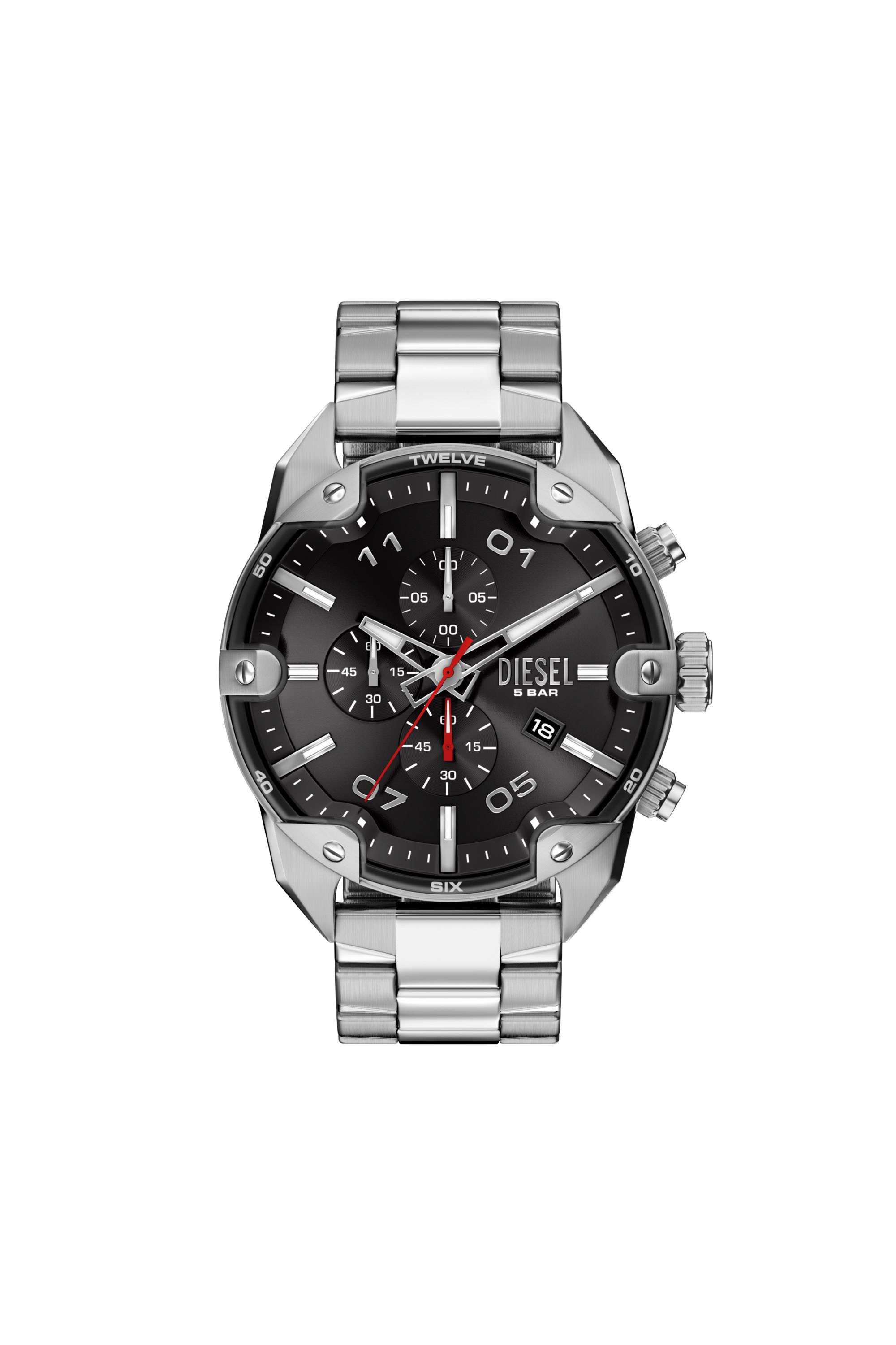 Diesel - DZ4709 WATCH, Reloj Spiked de acero inoxidable Hombre in Plateado - 1
