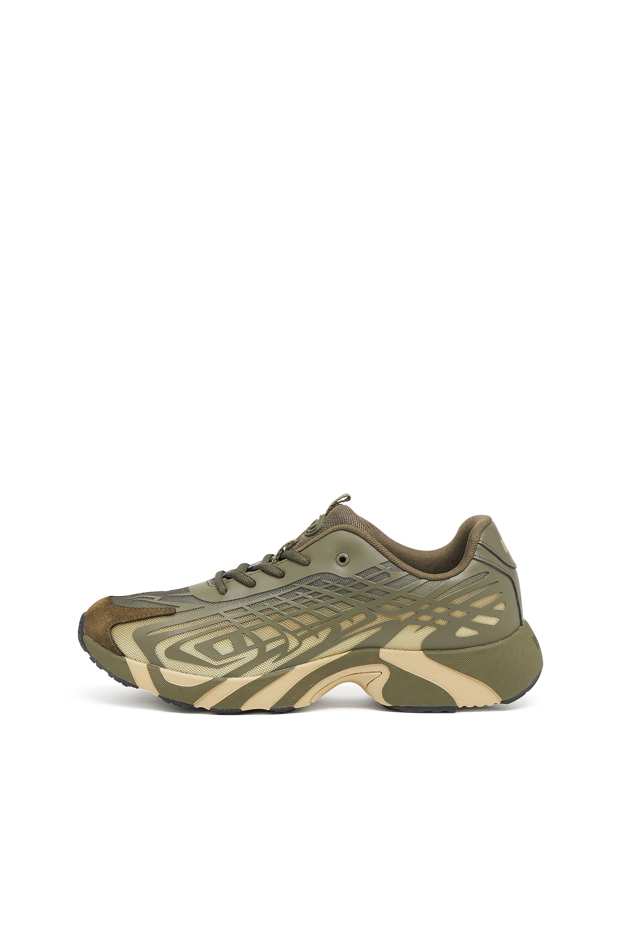 Diesel - S-D-VIT'S 500 LOW, D-Vit-Sneakers en malla degradada de rayas Hombre in Verde - 2