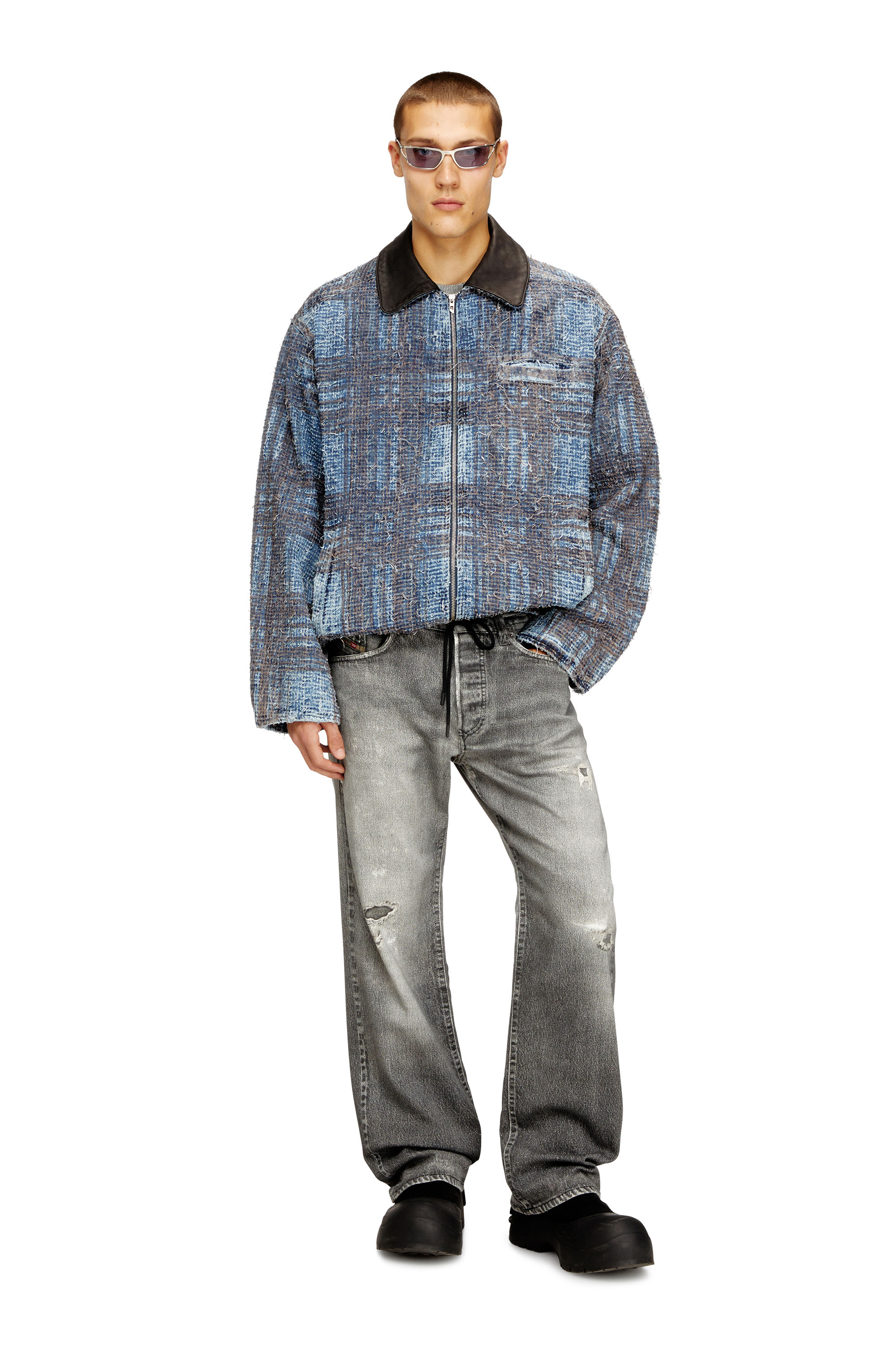 Diesel - D-IVAR-S1, Chaqueta en denim bouclé gráfico Hombre in ToBeDefined - 1