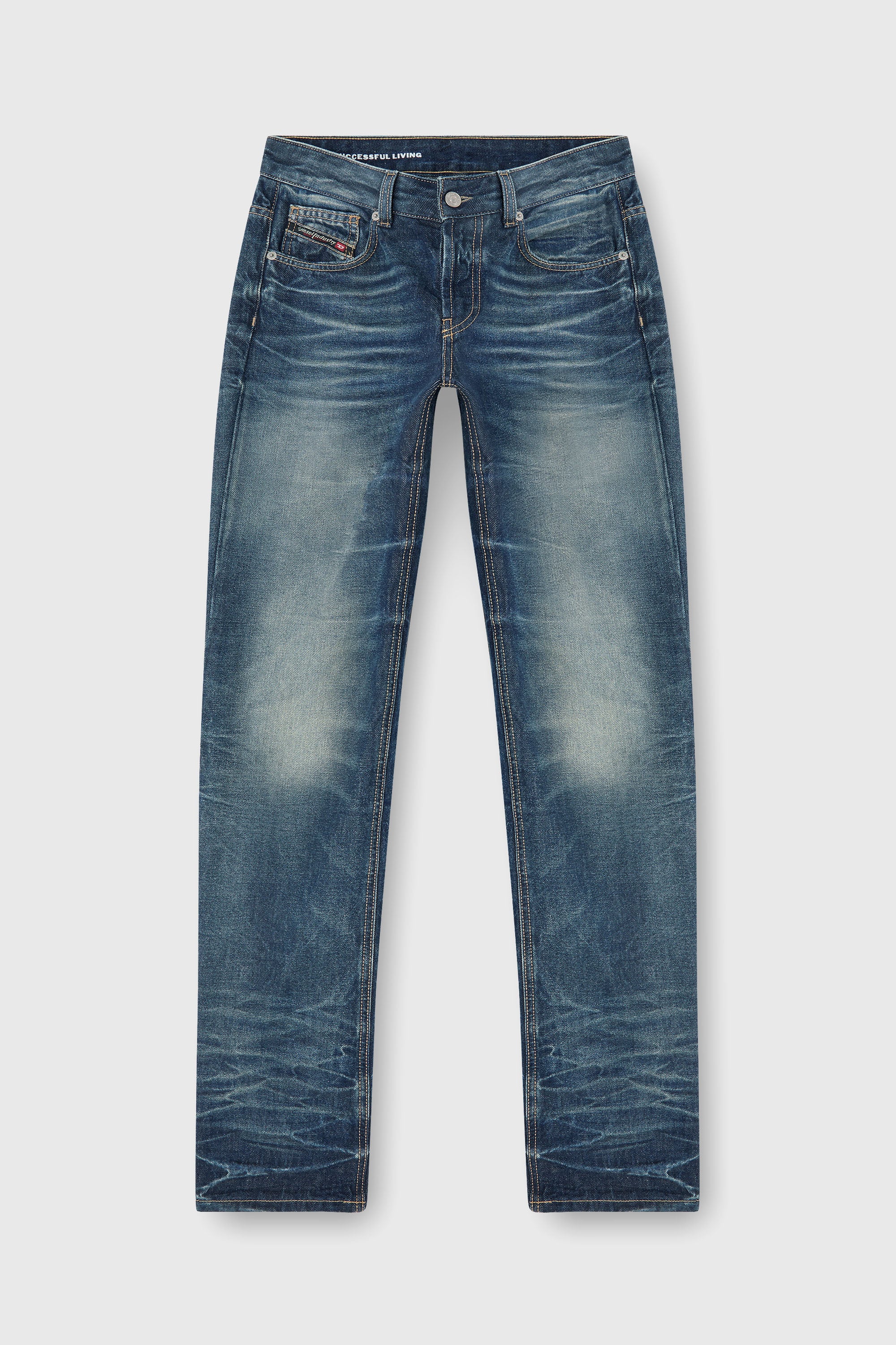 Diesel - Regular Jeans D-Heel 0DBFC Mujer, Azul medio - 2