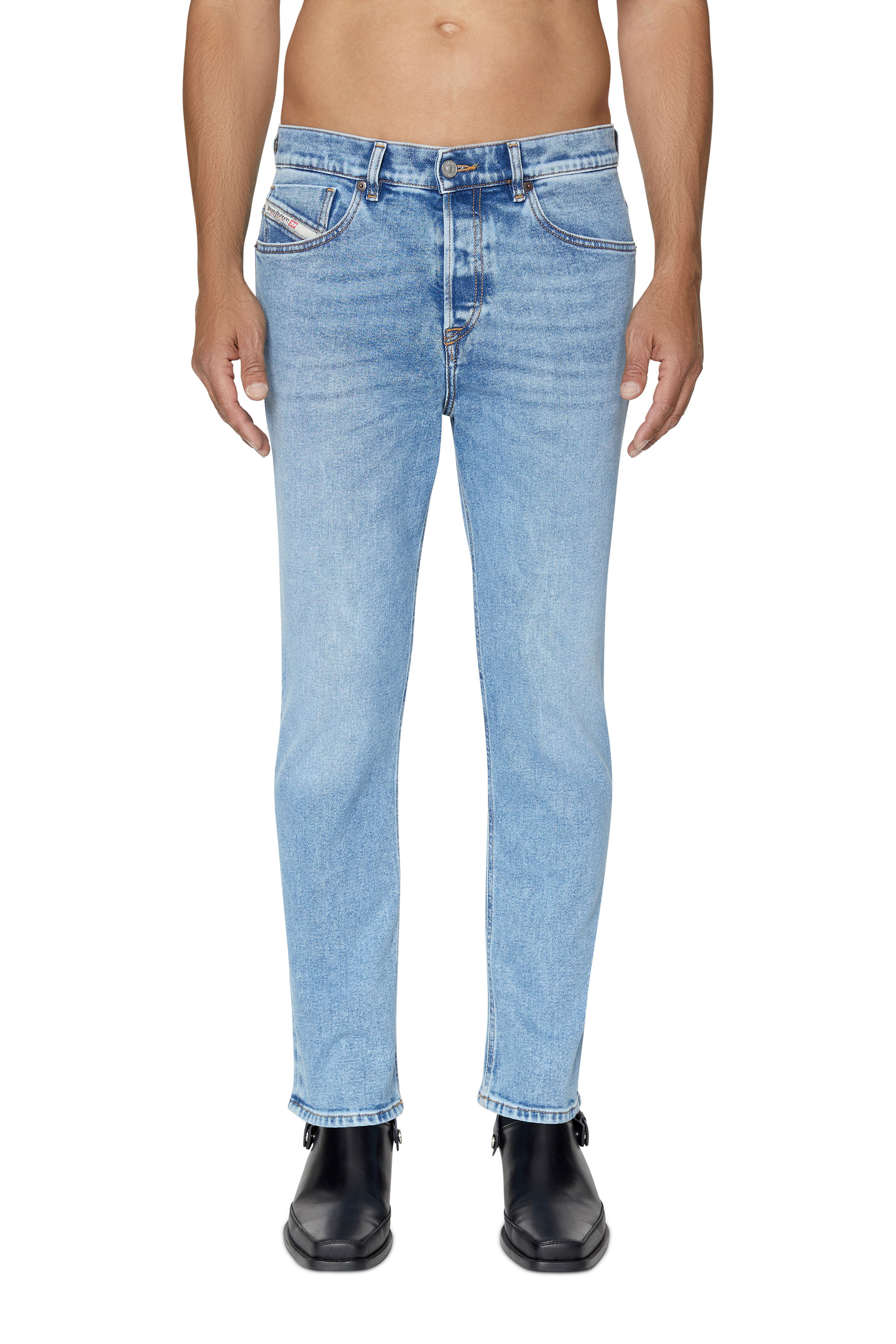 Diesel - 2005 D-FINING 09B92 Tapered Jeans, Azul Claro - Image 1