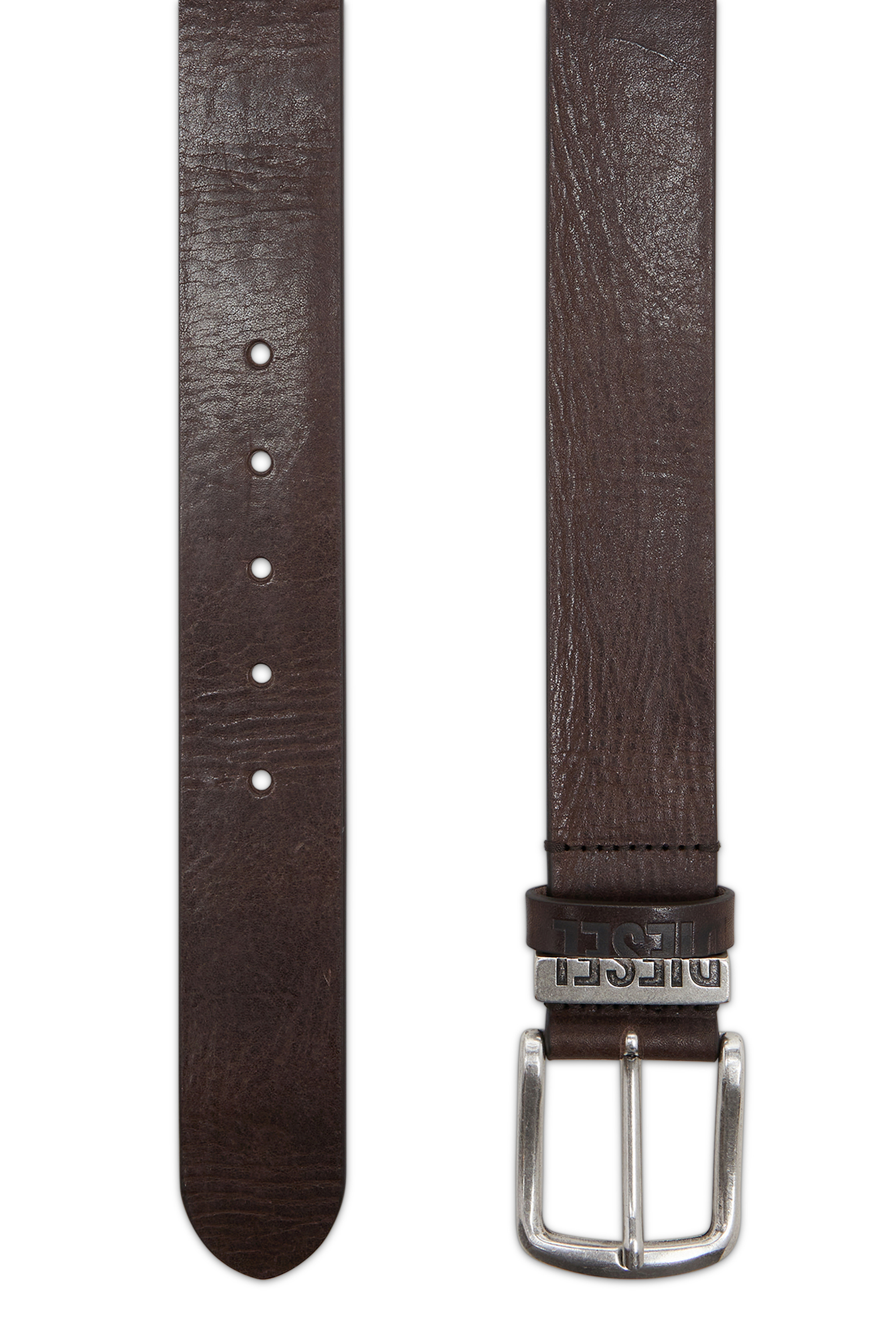 Diesel - B-VISIBLE, Cintur&oacute;n 3.9 cm con trabillas contrastantes Hombre in Marr&oacute;n - 2