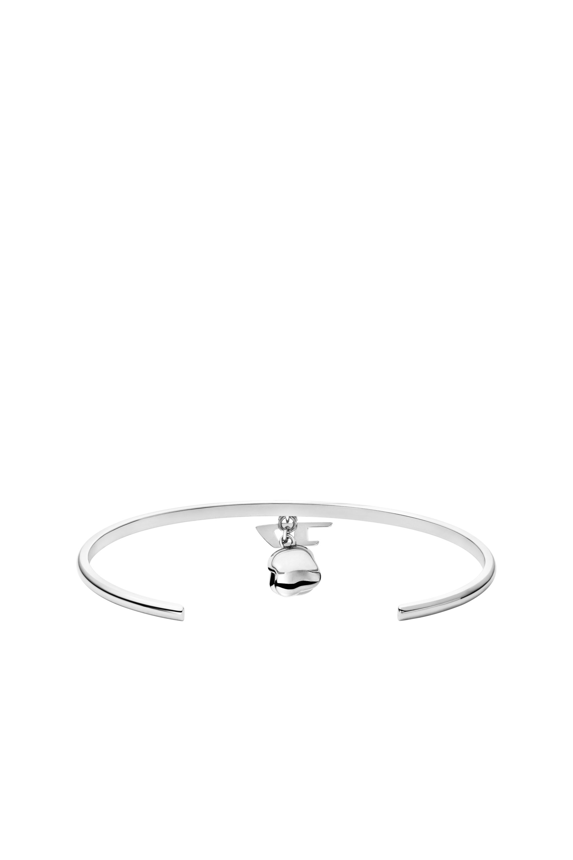 Diesel - DX1620040 JEWELLERY, Pulsera rígida con charms de acero inoxidable Unisex in Plateado - 2