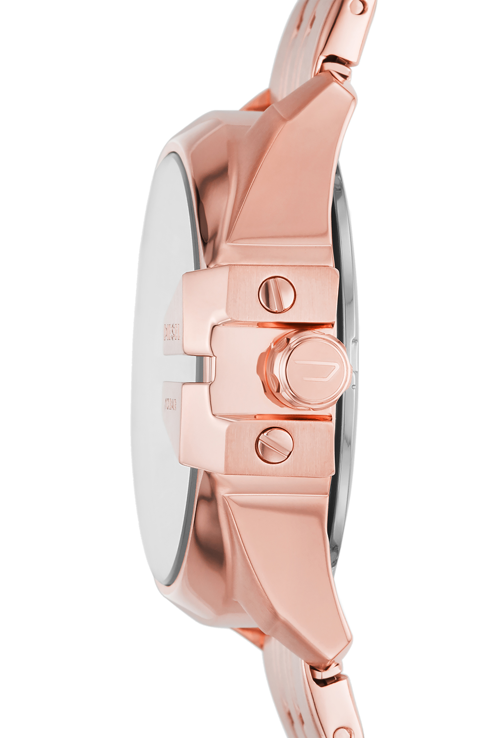 Diesel - DZ5602, Reloj Baby Chief de tres manecillas con fecha y pulsera en acero inoxidable color oro rosado Mujer in Rosa - 3