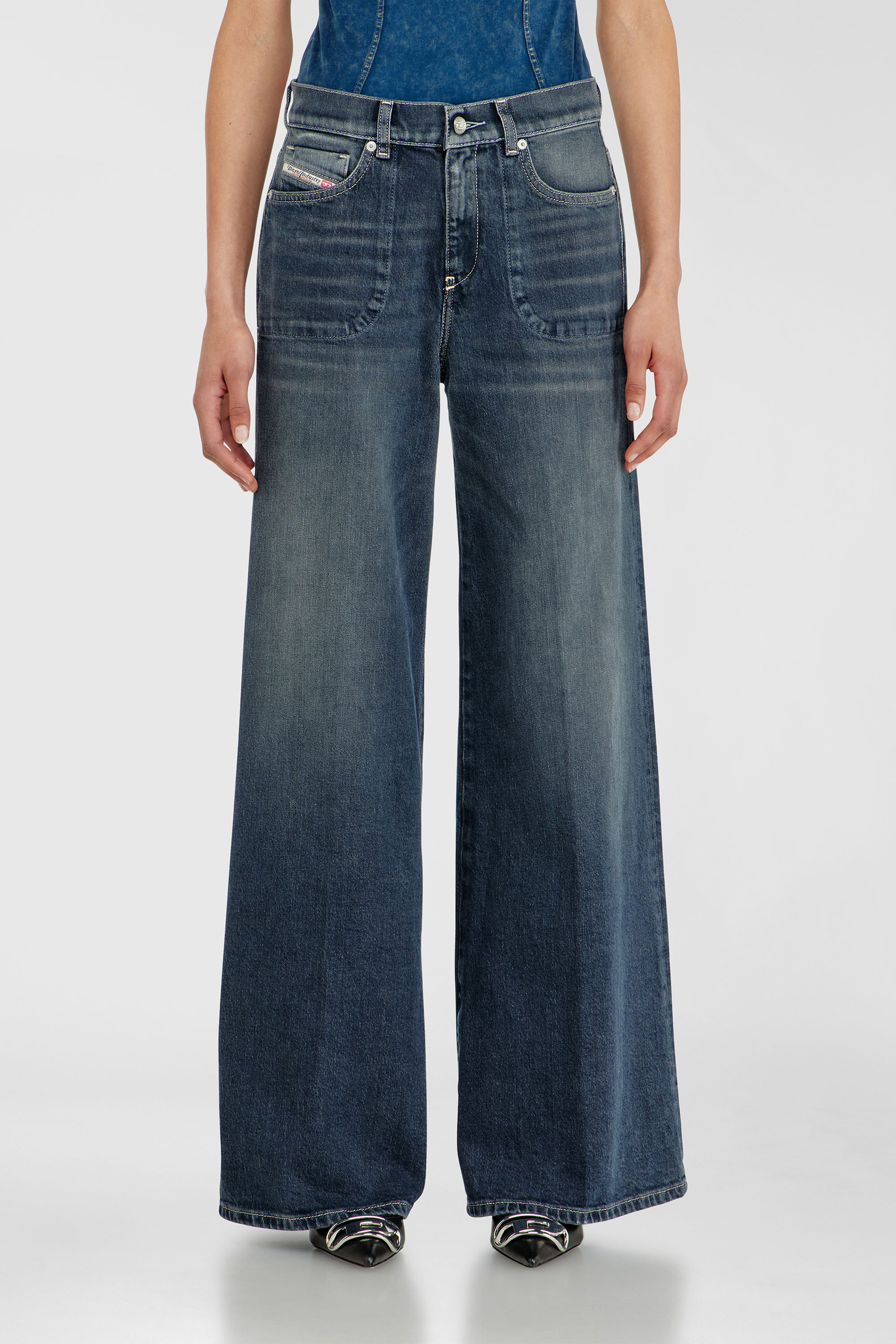 Diesel - Flare Jeans 1978 D-Akemi 007EI Mujer, Azul Oscuro - 1