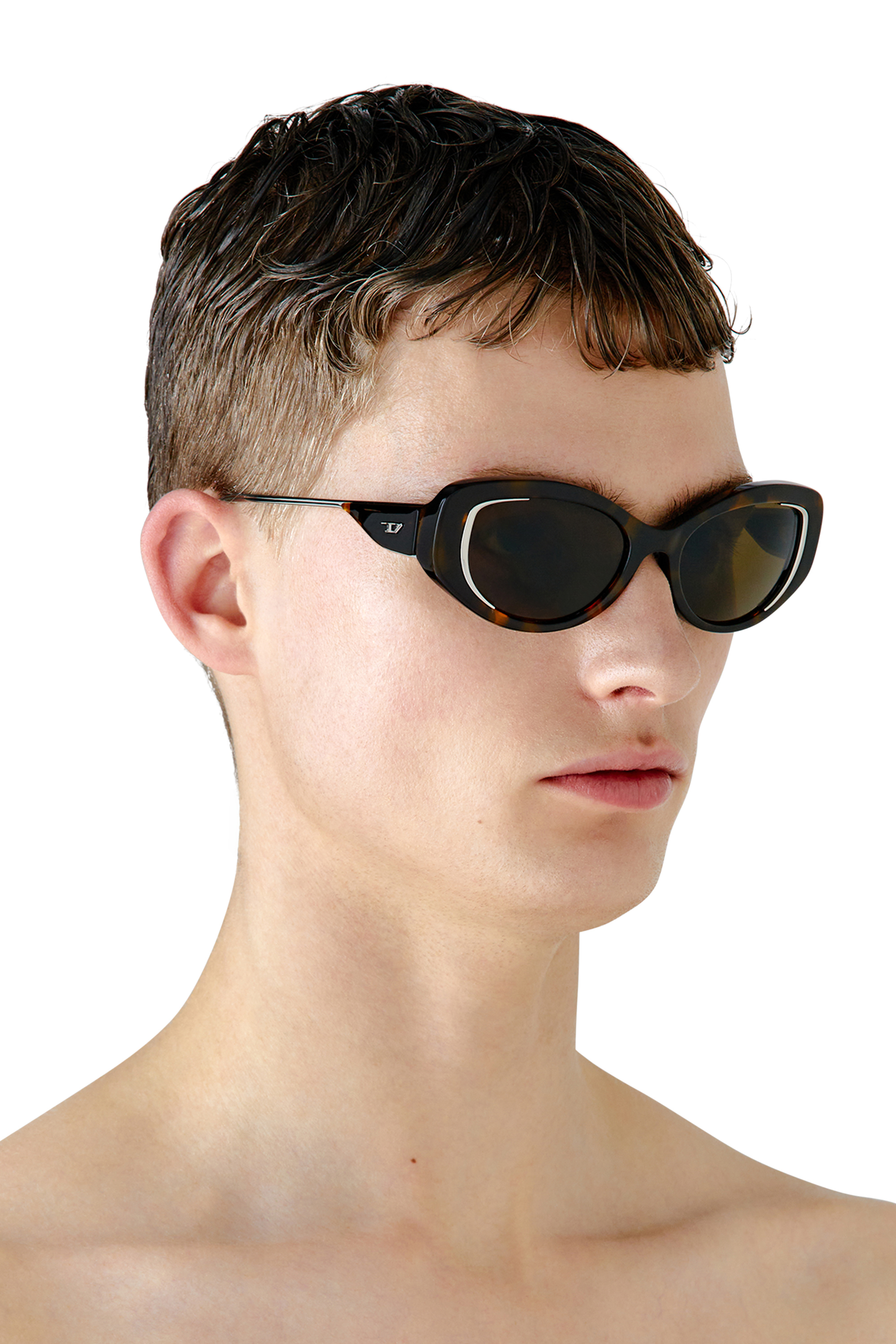 Diesel - 0DL2001, Unisex Cat-eye style sunglasses in Brown - Image 5