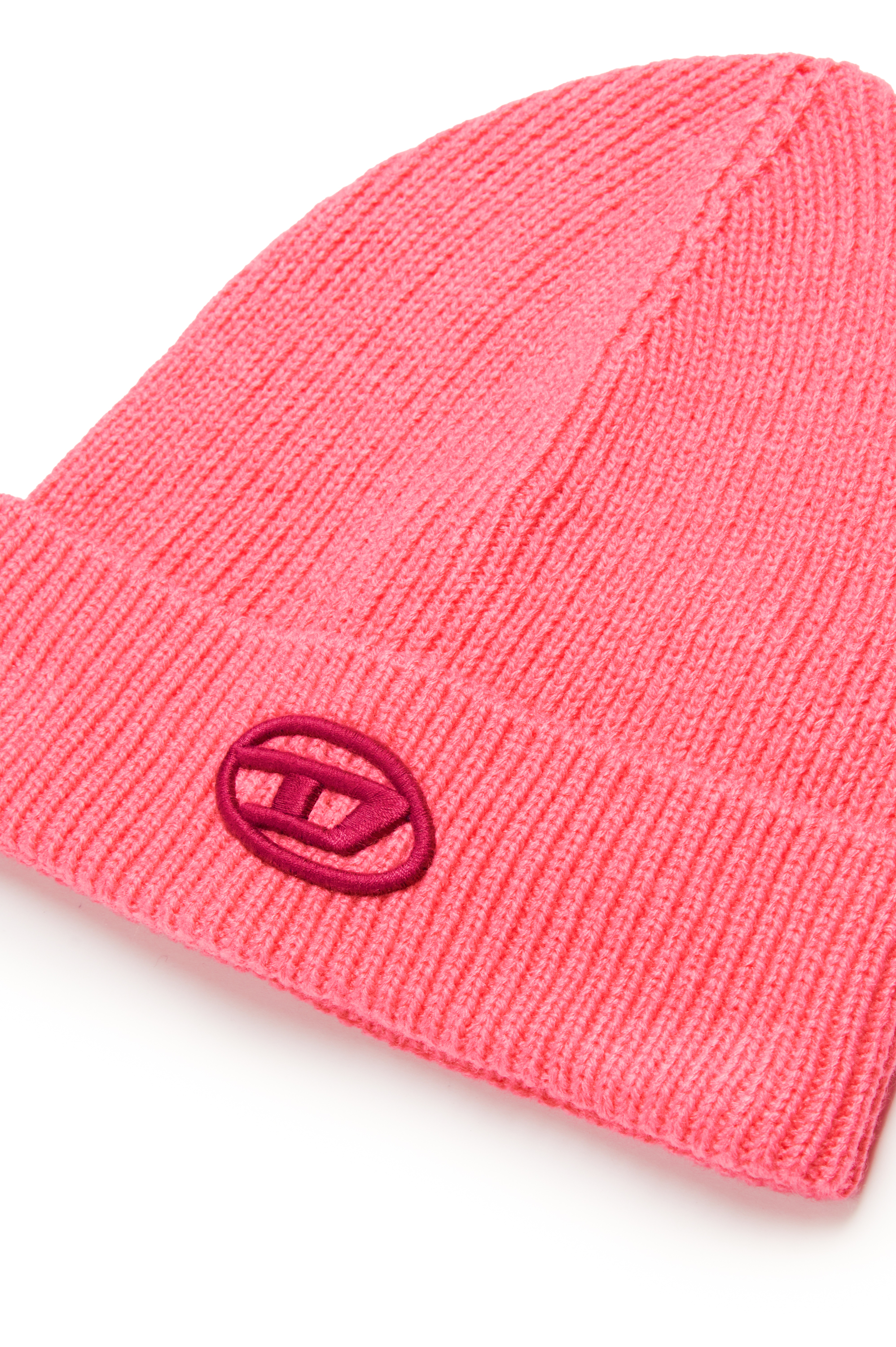 Diesel - FCODERFULLYTX, Gorro con bordado del logotipo Unisex in Rosa - 4