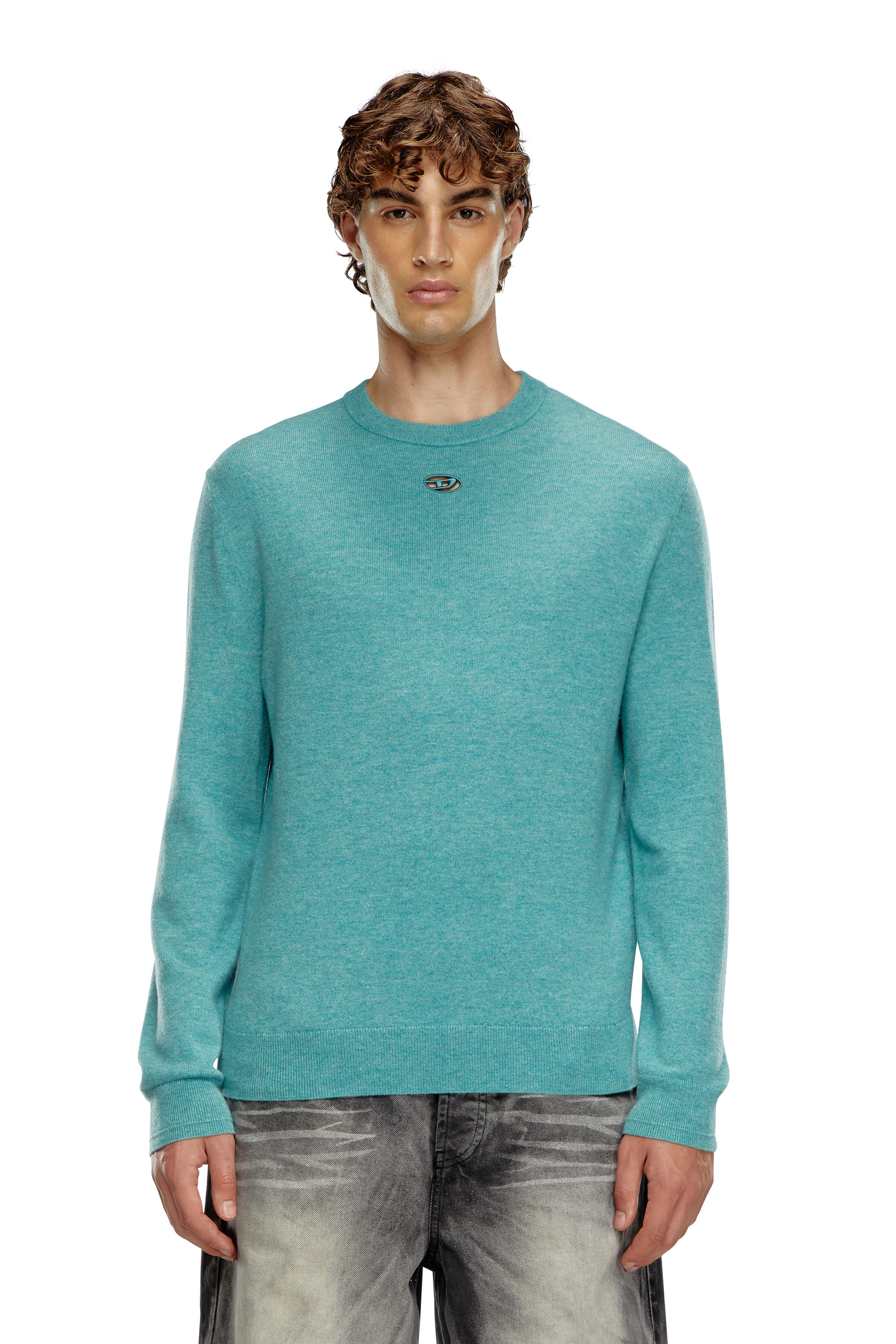 Diesel - K-VIERI, Hombre Jersey de lana y cachemira in Azul marino - Image 1