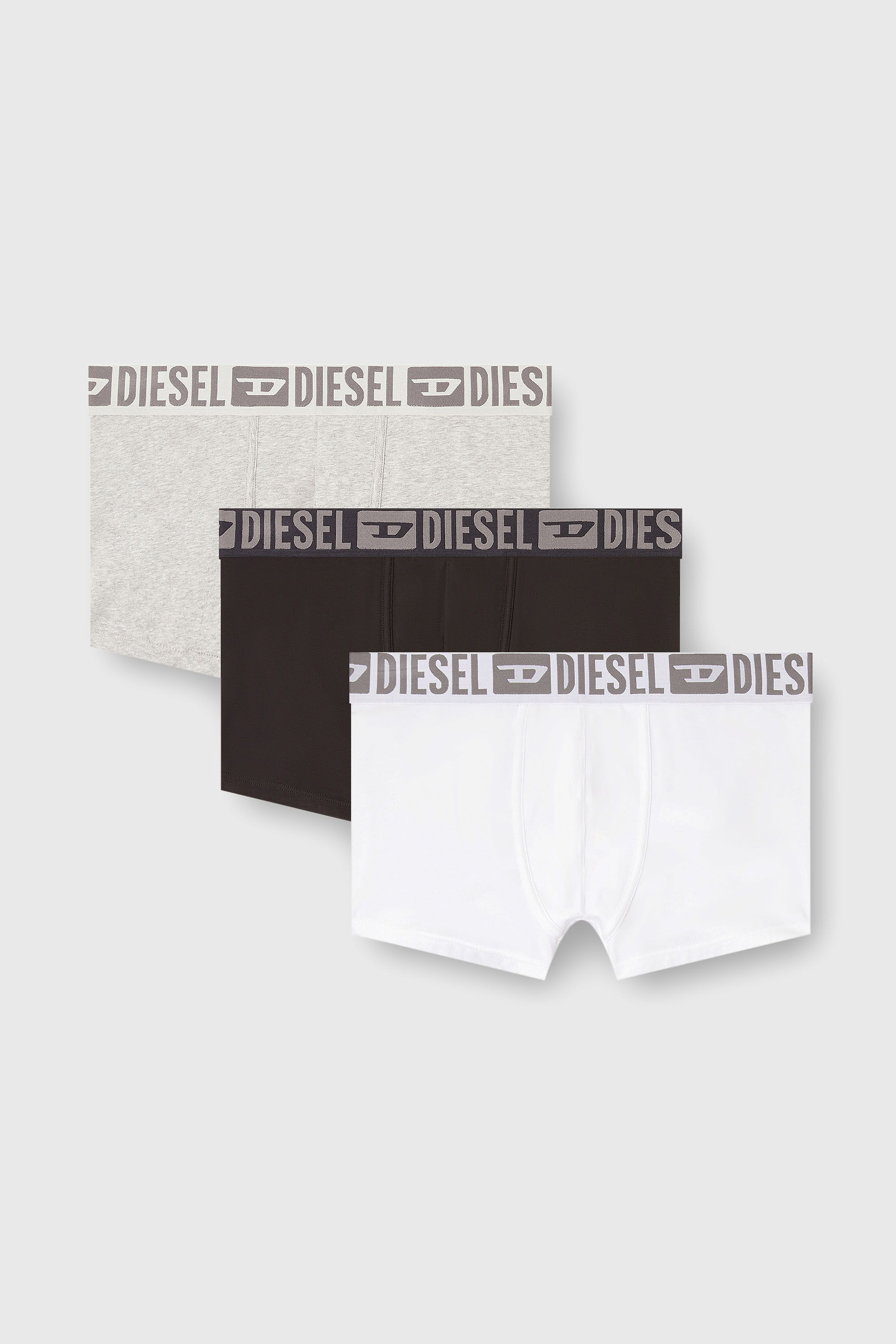 Diesel - MIKE-D-CORE-3PACK, Paquete de tres b&oacute;xers de algod&oacute;n el&aacute;stico con pretina tonal Hombre in Multicolor - 1