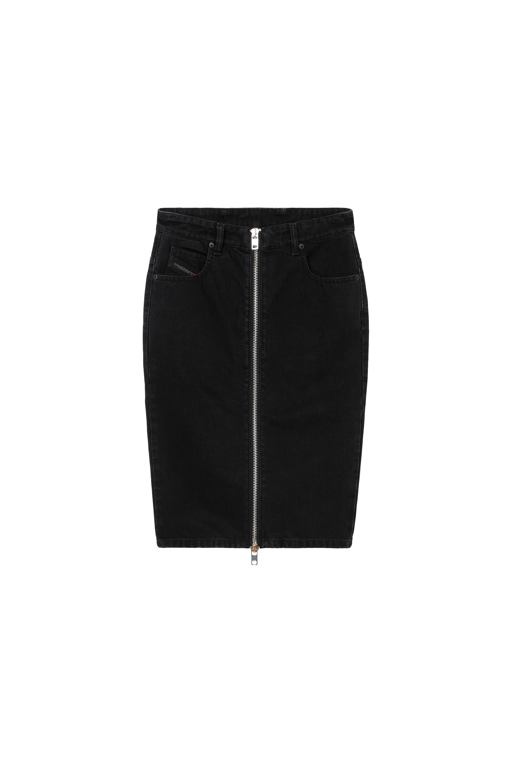 DE-PENCIL-ZIP, Negro - Faldas