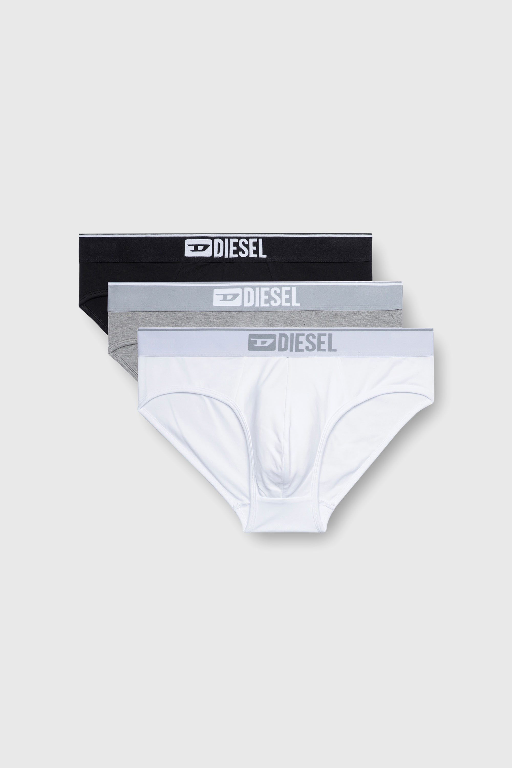 Diesel - UMBR-ANDRETHREEPACK, Paquete de tres slips lisos con logotipo Hombre in Multicolor - 1