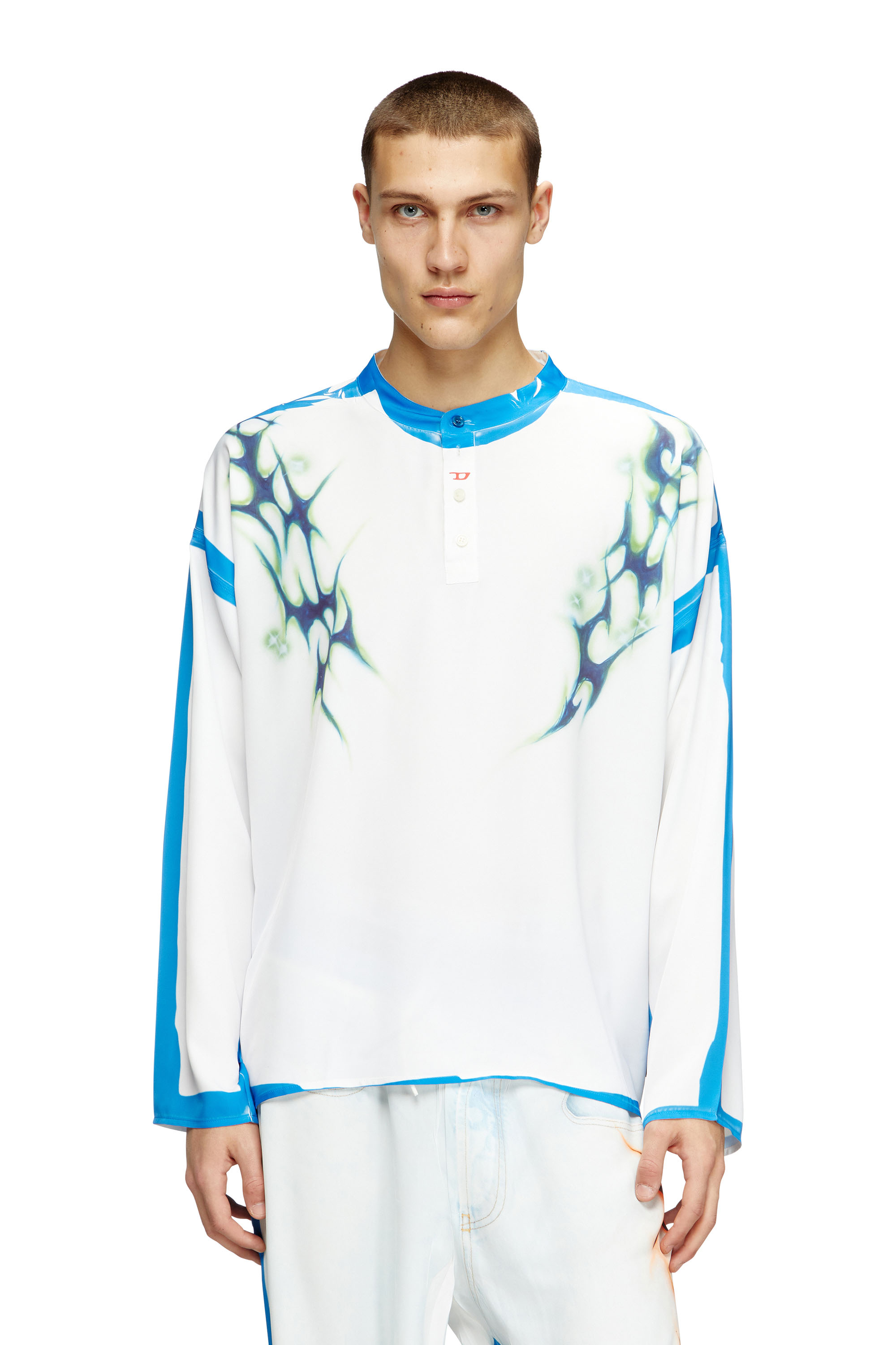 Diesel - T-OLAVI-A-SER-GRAFFITI-JAP, Camiseta de manga larga con estampado graffiti Unisex in Multicolor - 3