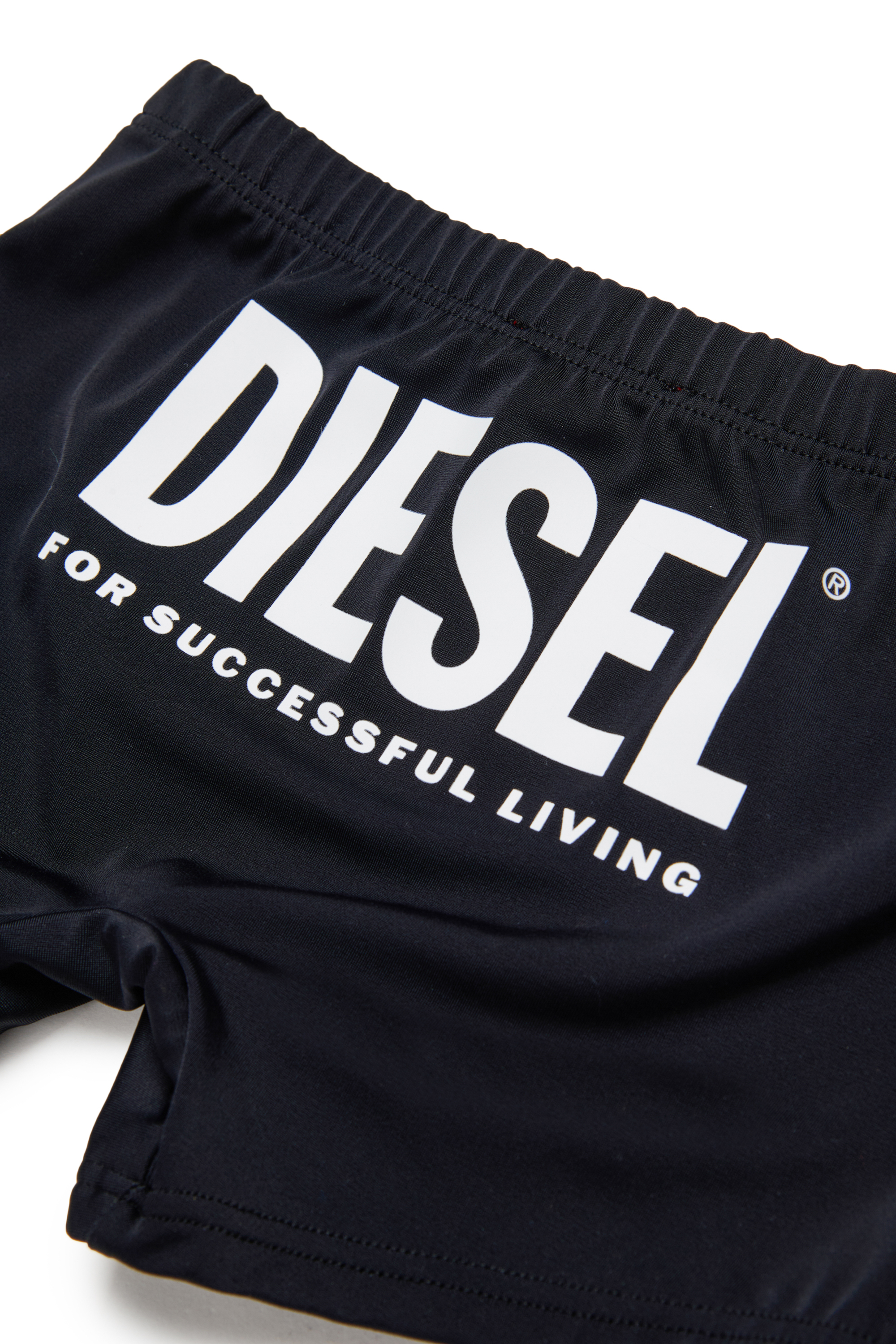 Diesel - MISFEL, Ba&ntilde;ador corto con estampado de logotipo en la parte trasera Hombre in Negro - 4