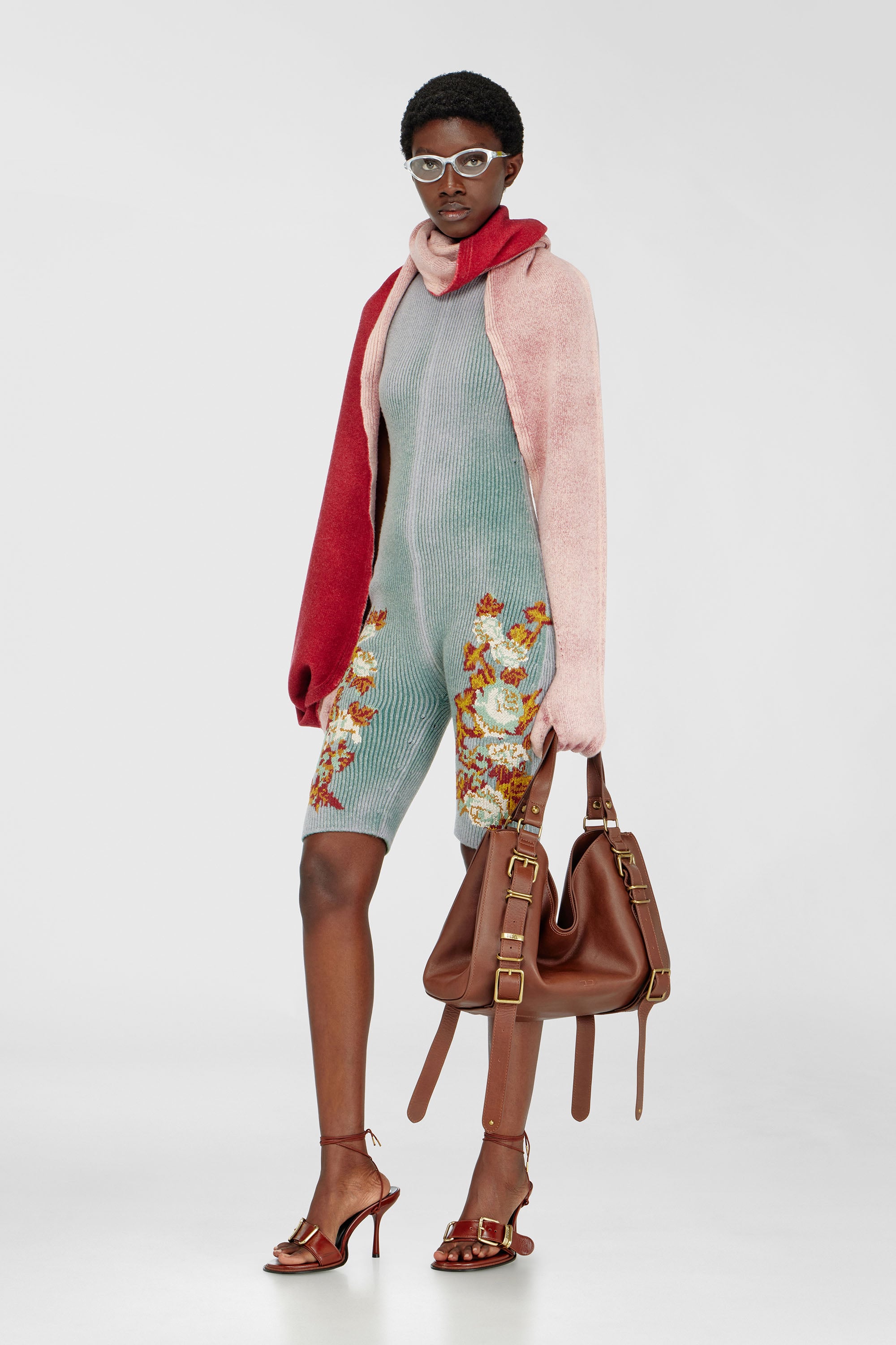 Diesel - M-RAREM, Mono corto de punto con motivo floral Mujer in ToBeDefined - 1