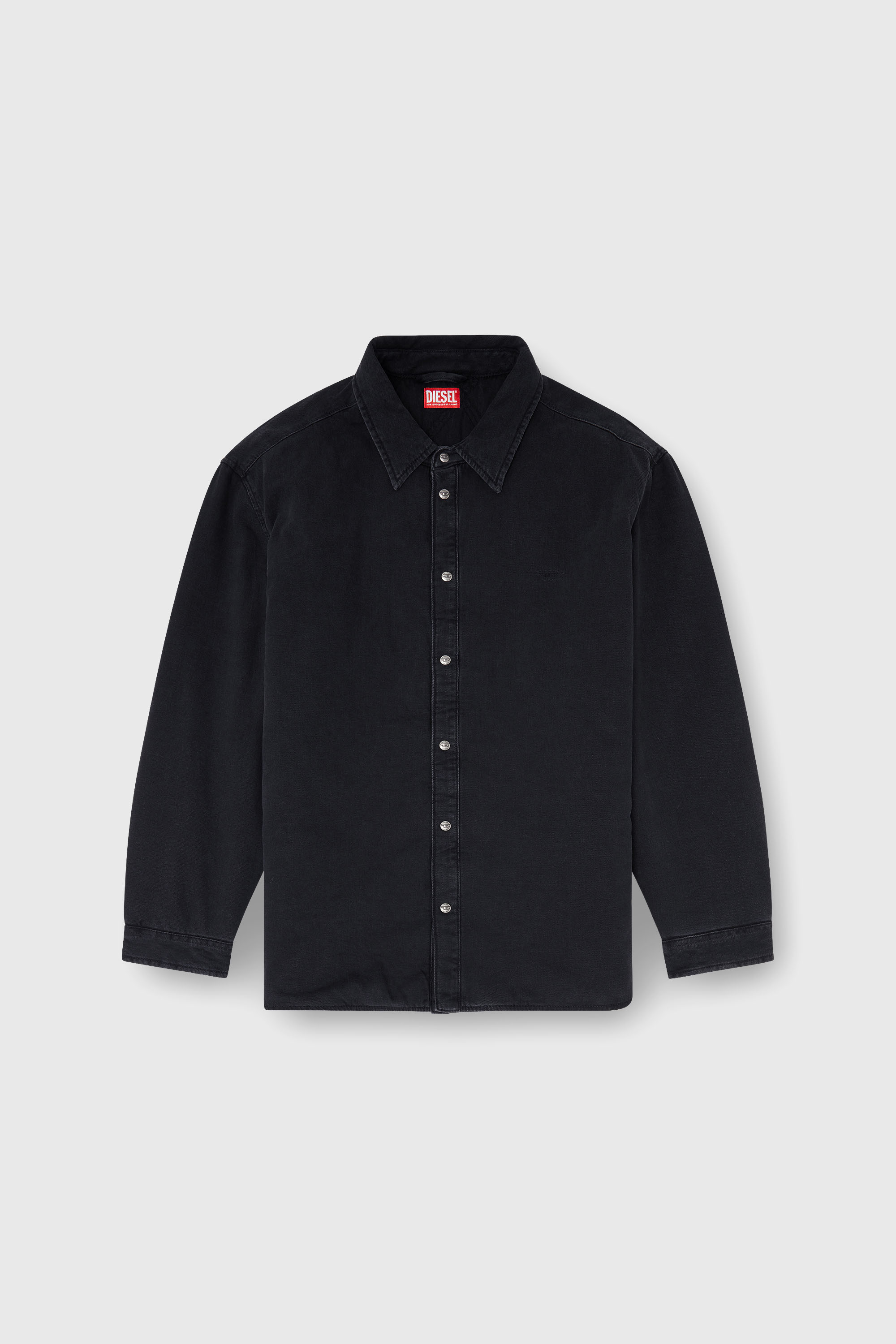 Diesel - D-FLAIM-D, Sobrecamisa vaquera acolchada Hombre in Negro - 2