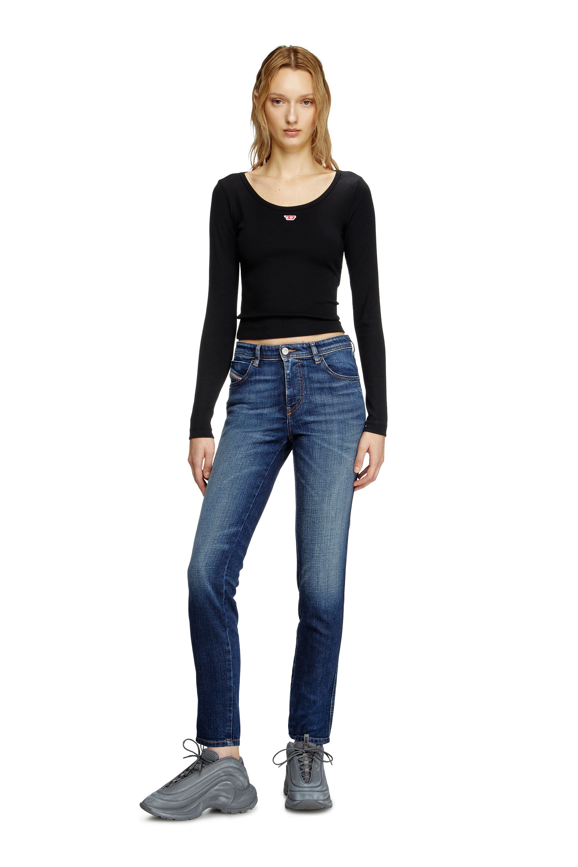 Diesel - Skinny Jeans 2015 Babhila 09L03 Mujer, Azul medio - 2