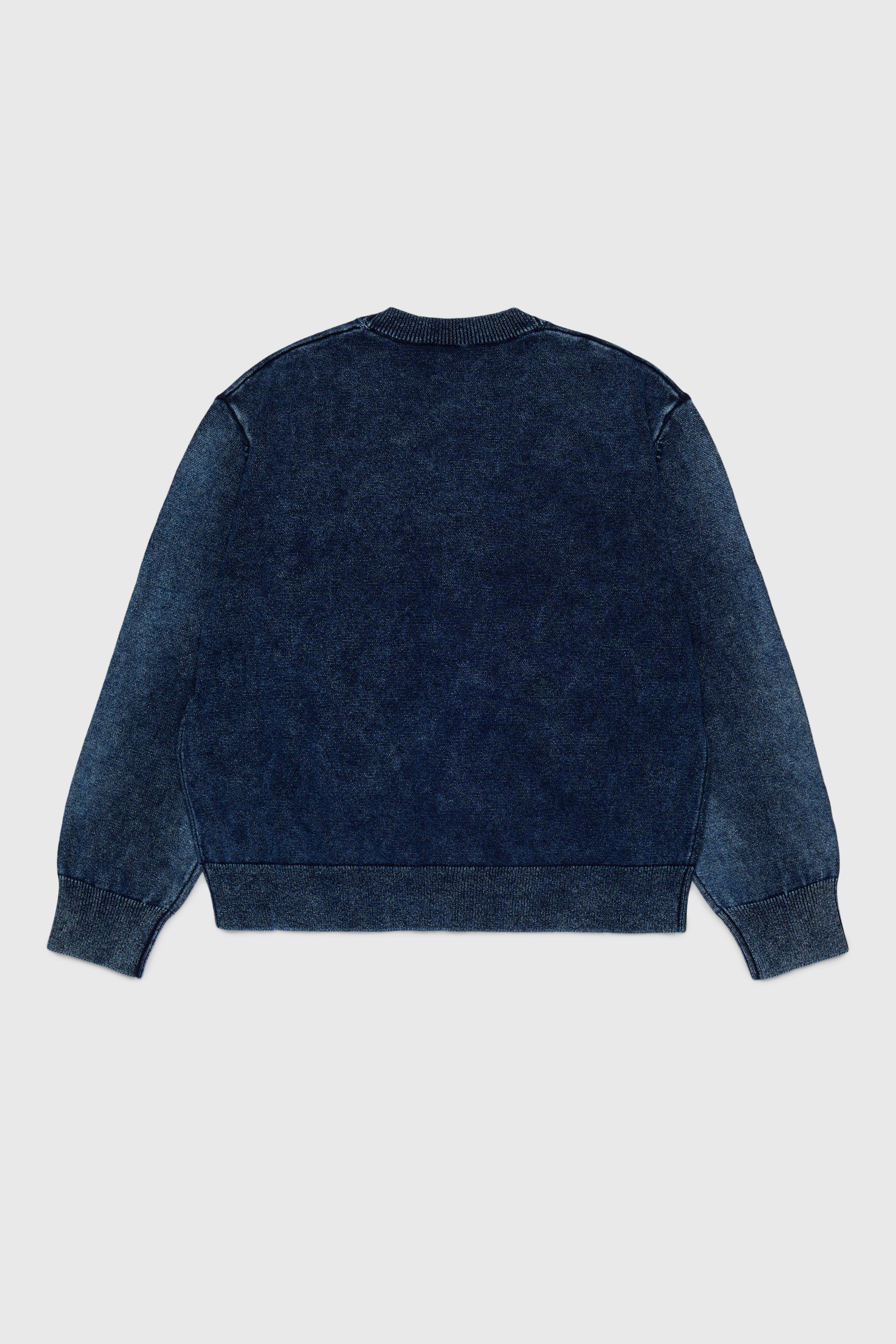 Diesel - KFINNIC CARDIGAN OVER, C&aacute;rdigan efecto denim con motivo de f&eacute;nix Hombre in Azul marino - 2