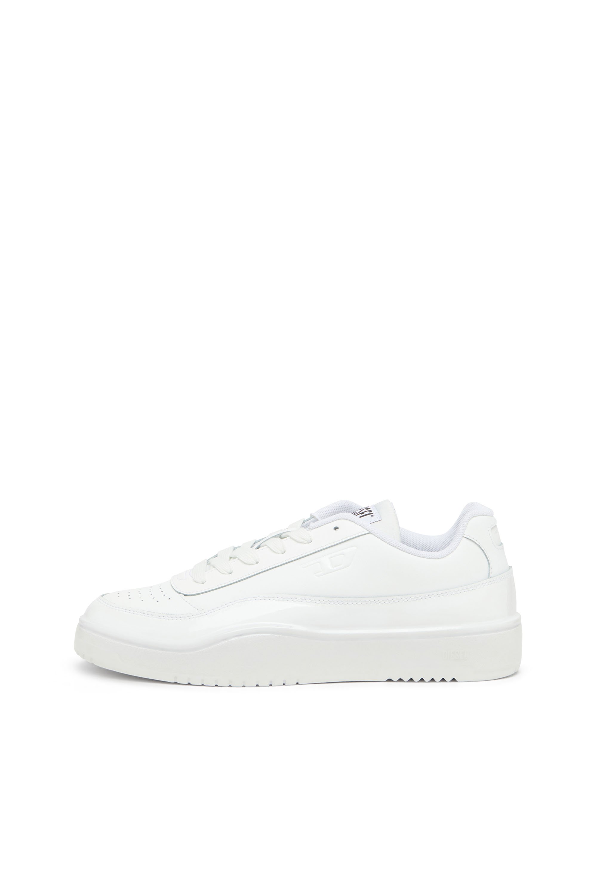 Diesel - S-TRACKER-D LOW, Deportivas de cuero que se sumergieron en silicona Hombre in Blanco - 7