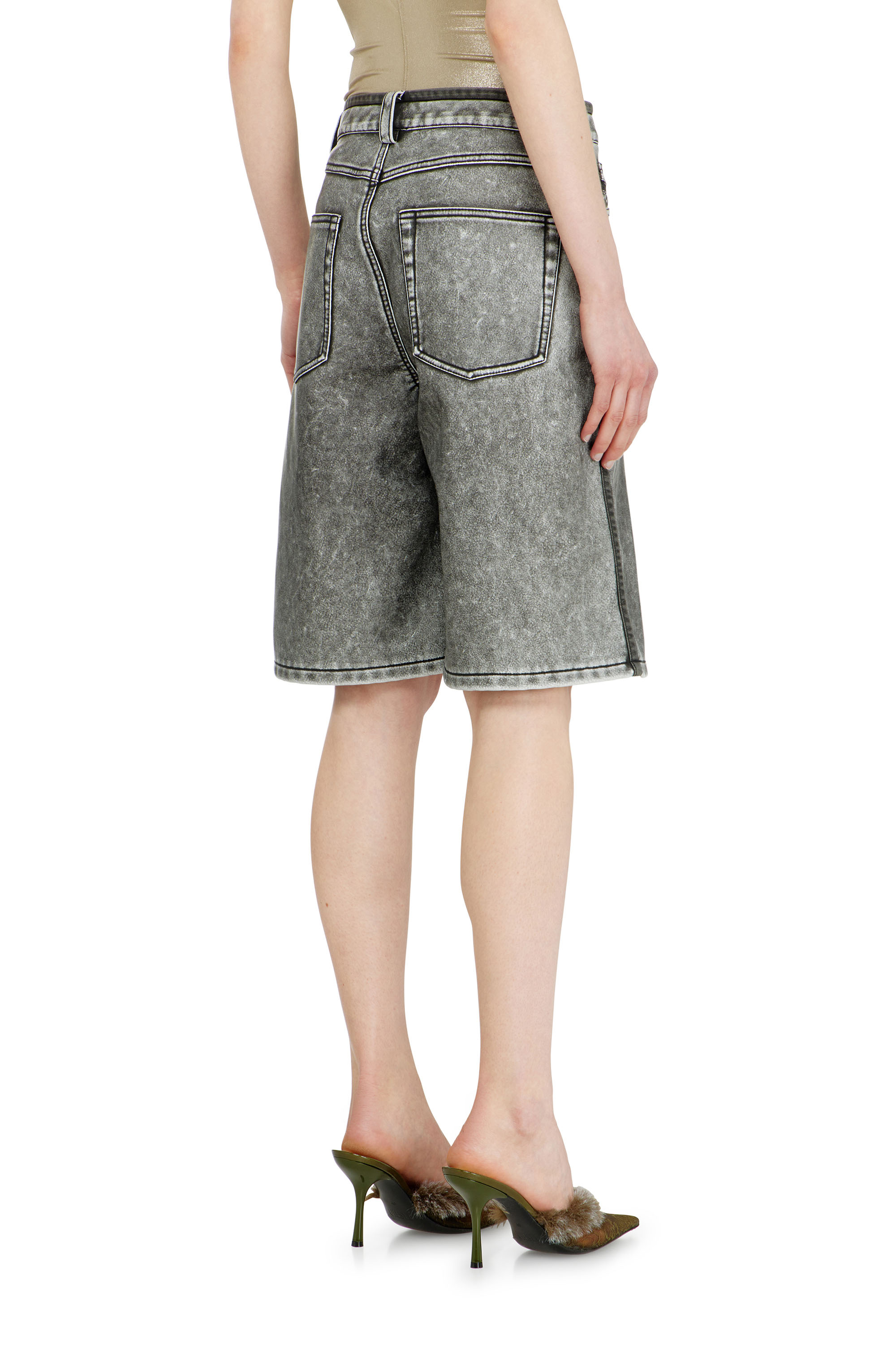 Diesel - P-ARLOR, Bermudas de PU Mujer in ToBeDefined - 4