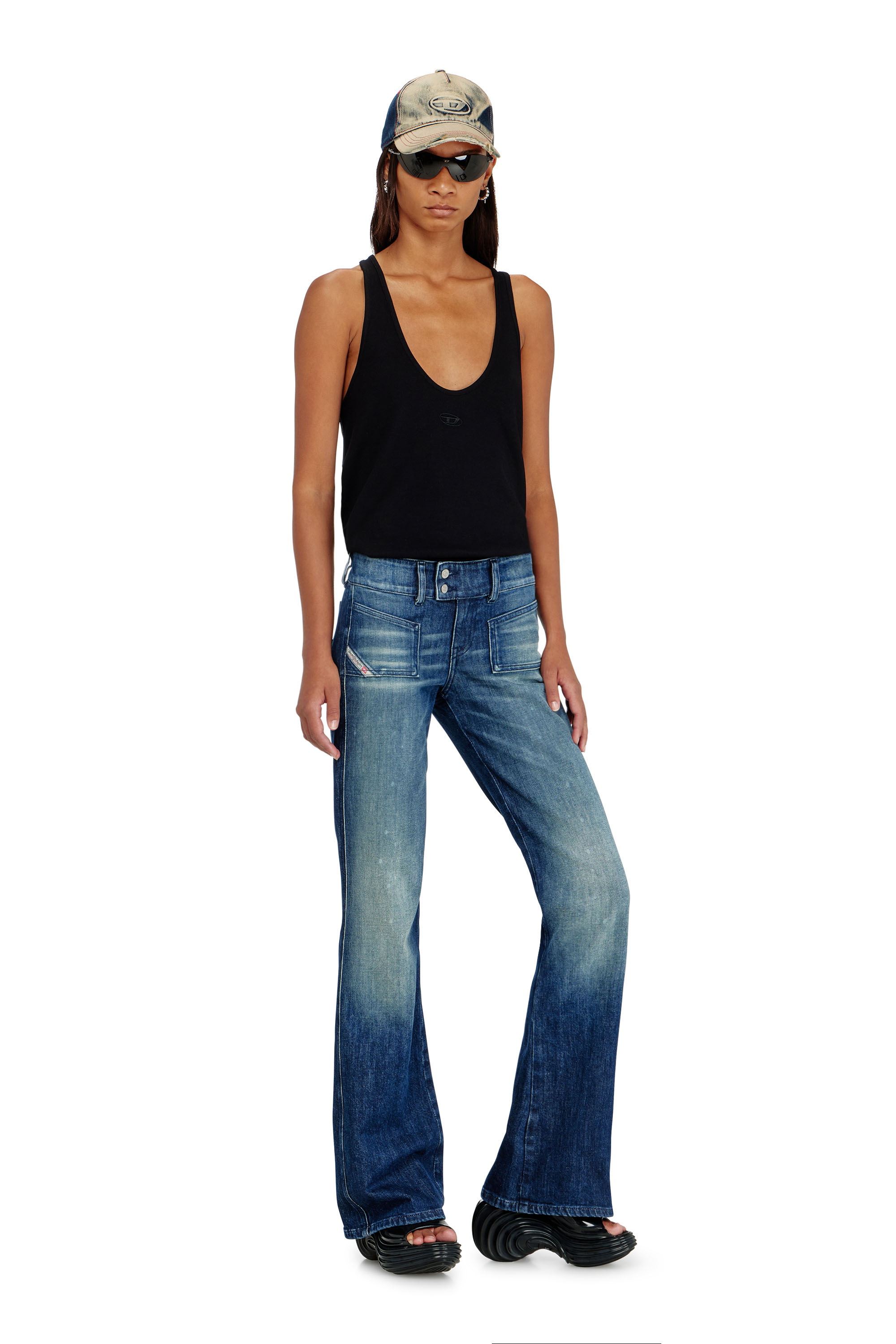 Diesel - MELISSA QUANTUM PLATFORM, Zueco de plataforma en Melflex&reg; Mujer in Negro - 2