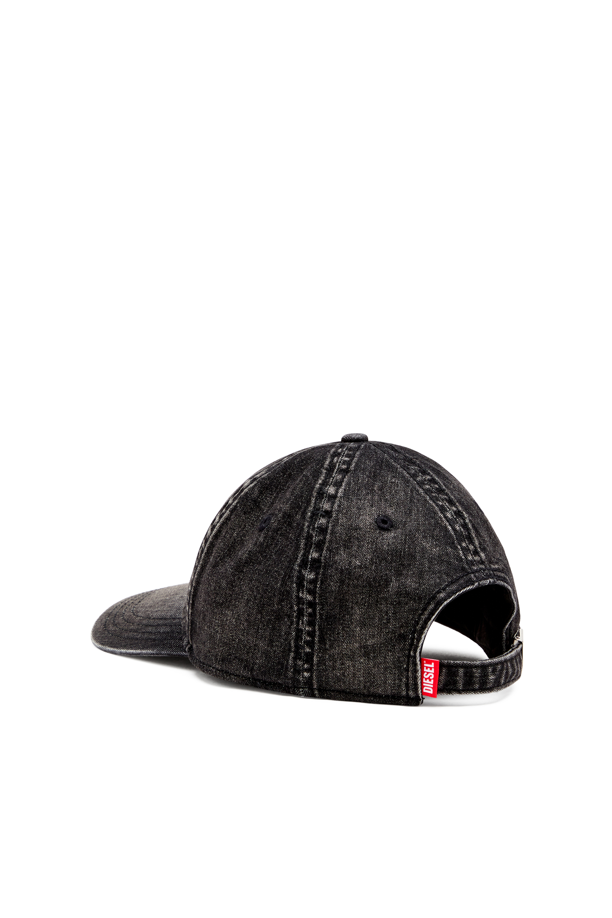 Diesel - C-GABLE-BLACK, Light black stretch denim cap Hombre in Negro - 3