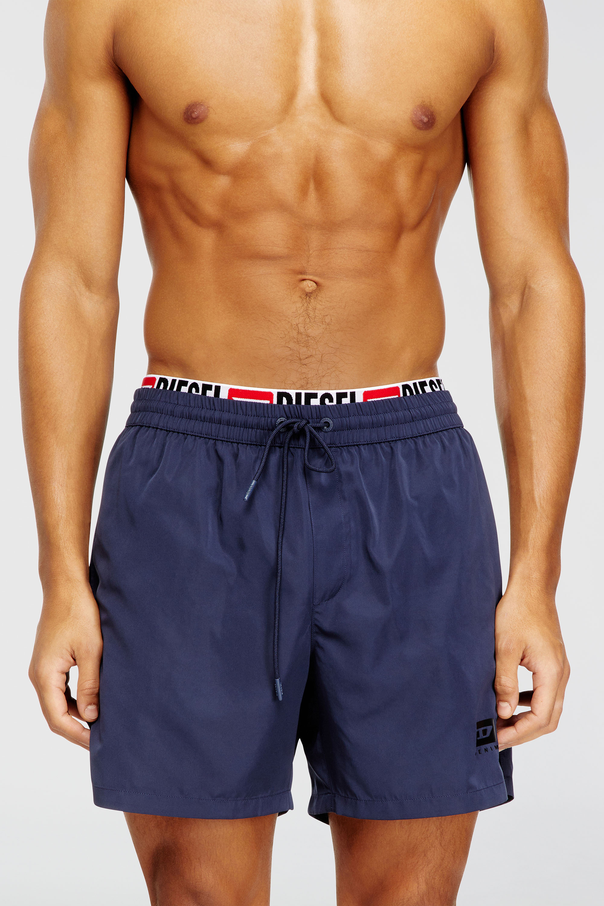 Diesel - VISPER-41-D-CORE, Ba&ntilde;ador corto con estampado del logotipo Hombre in Azul marino - 1