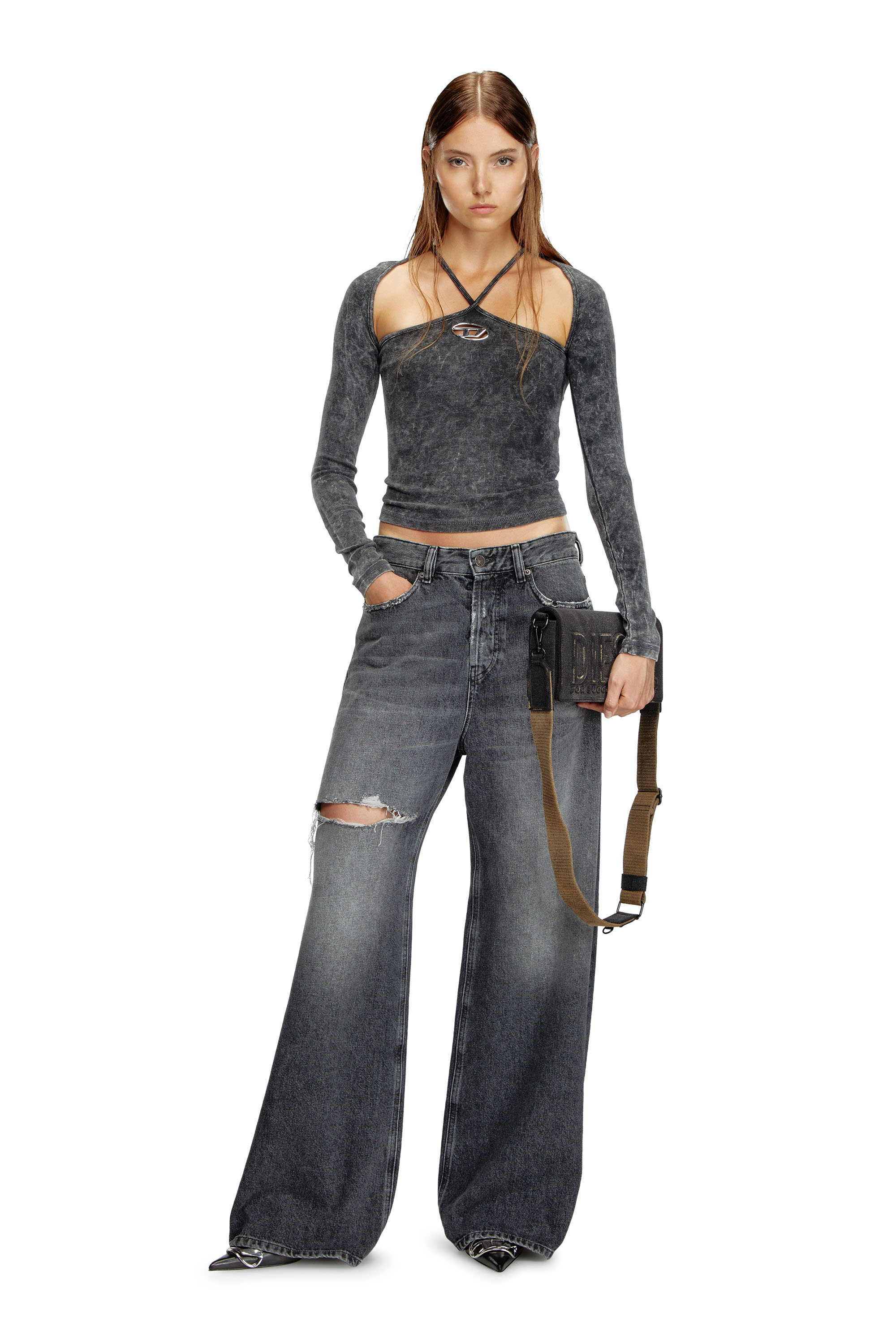 Diesel - Straight Jeans 1996 D-Sire 007X4, Mujer Straight Jeans - 1996 D-Sire in Negro - Image 2