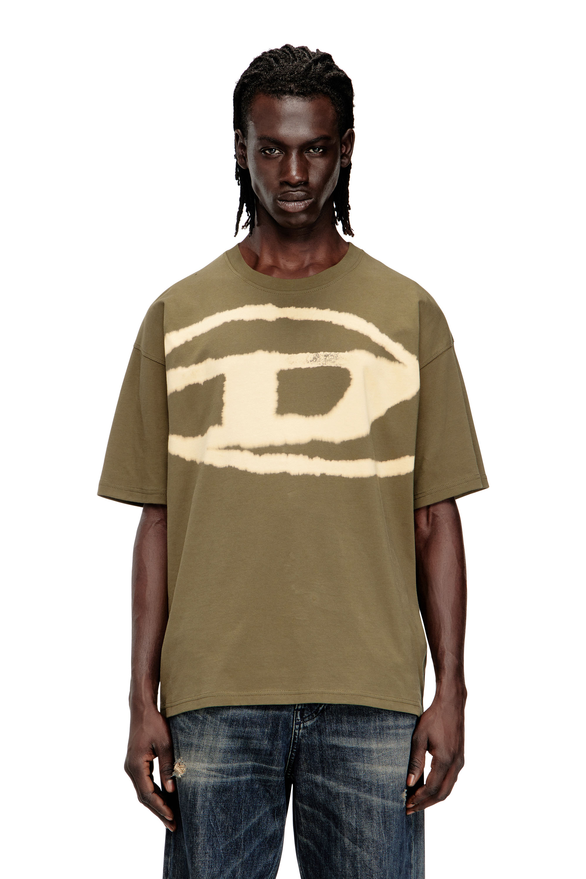 Diesel - T-BOXT-BLEACH, Camiseta con logotipo Oval D descolorido Hombre in ToBeDefined - 1