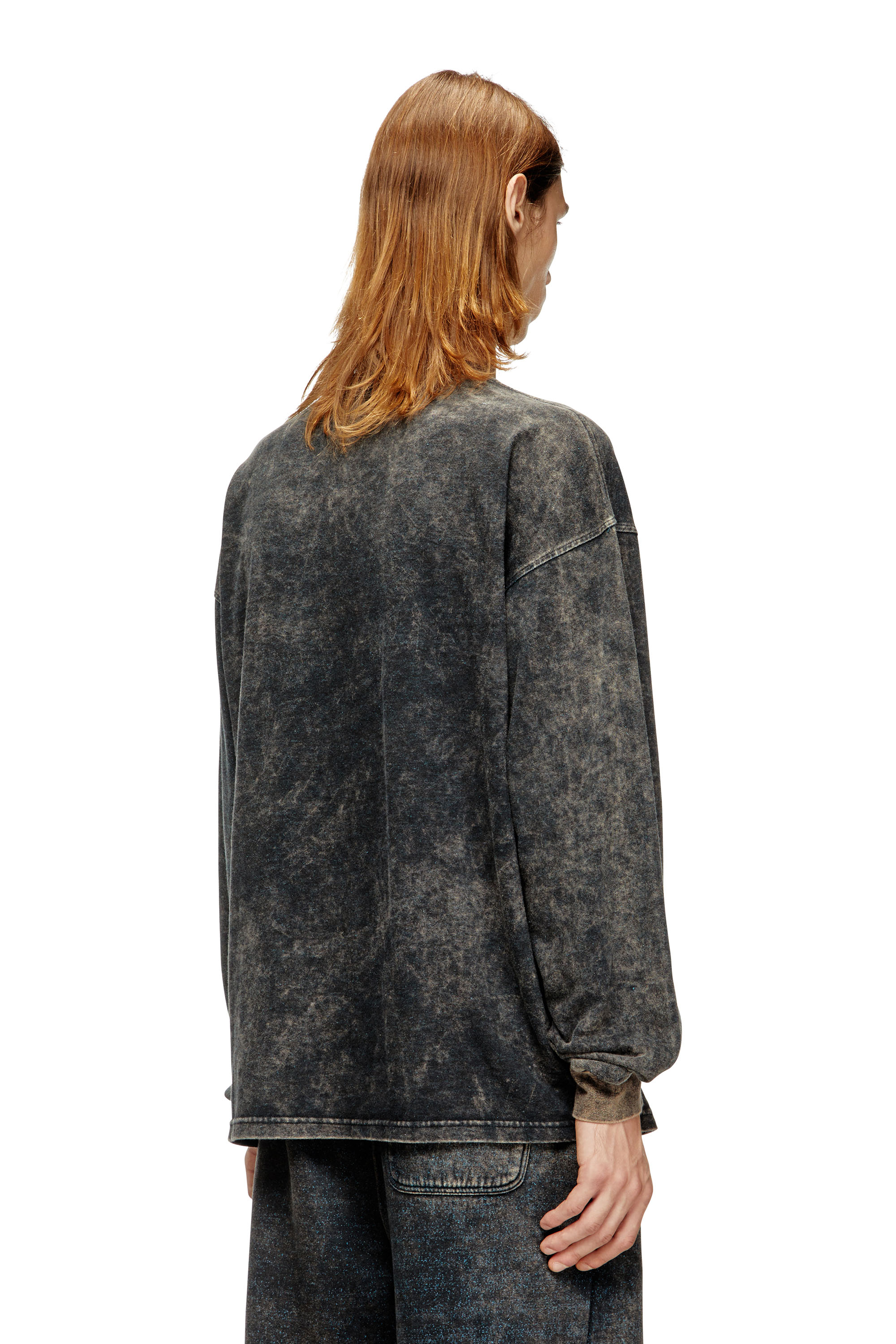 Diesel - T-BOXT-LS-T3, Camiseta de algodón con mangas largas Hombre in Negro - 4