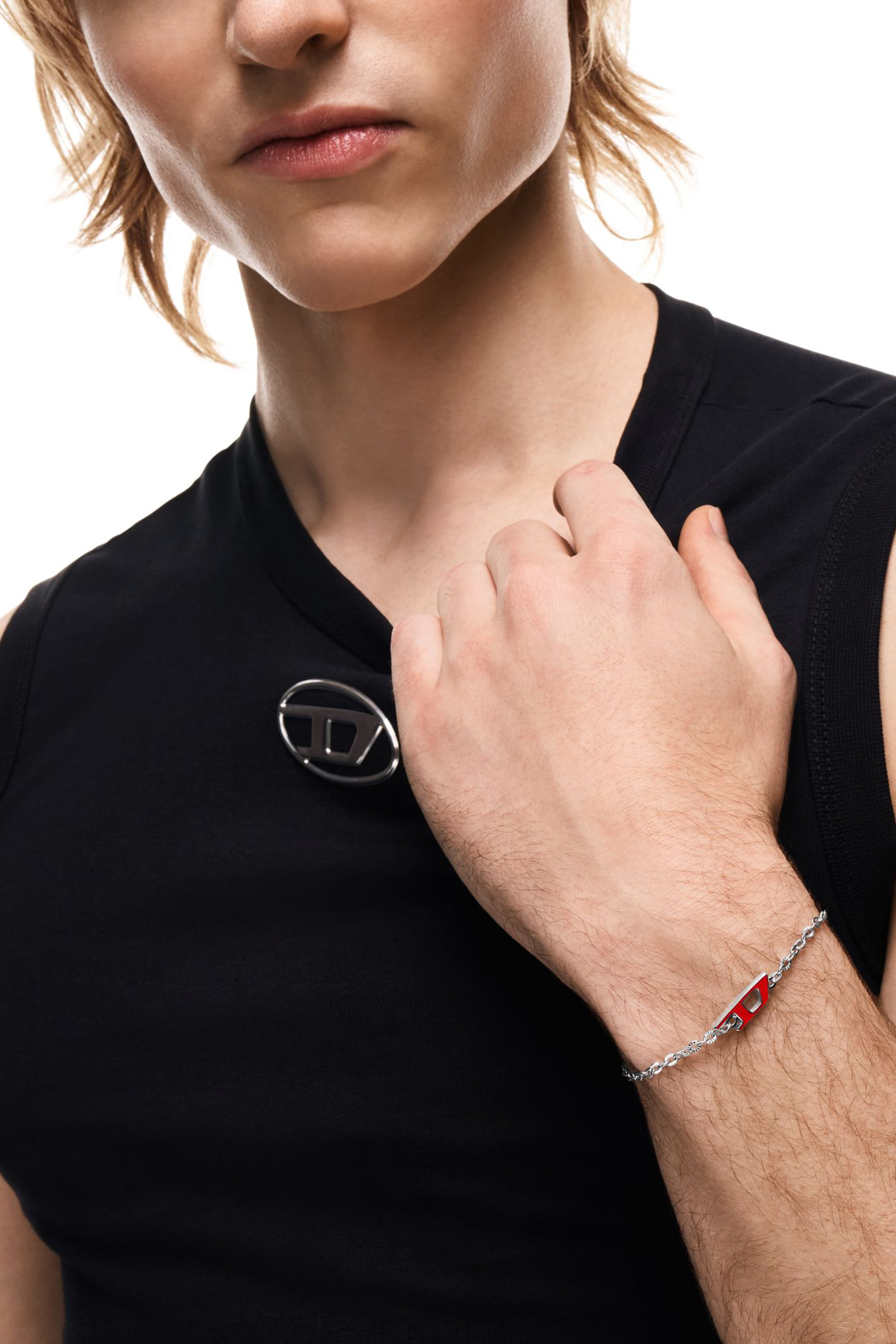 Diesel - DX1691040 JEWELLERY, Pulsera de cadena de acero inoxidable Unisex in Plateado - 5