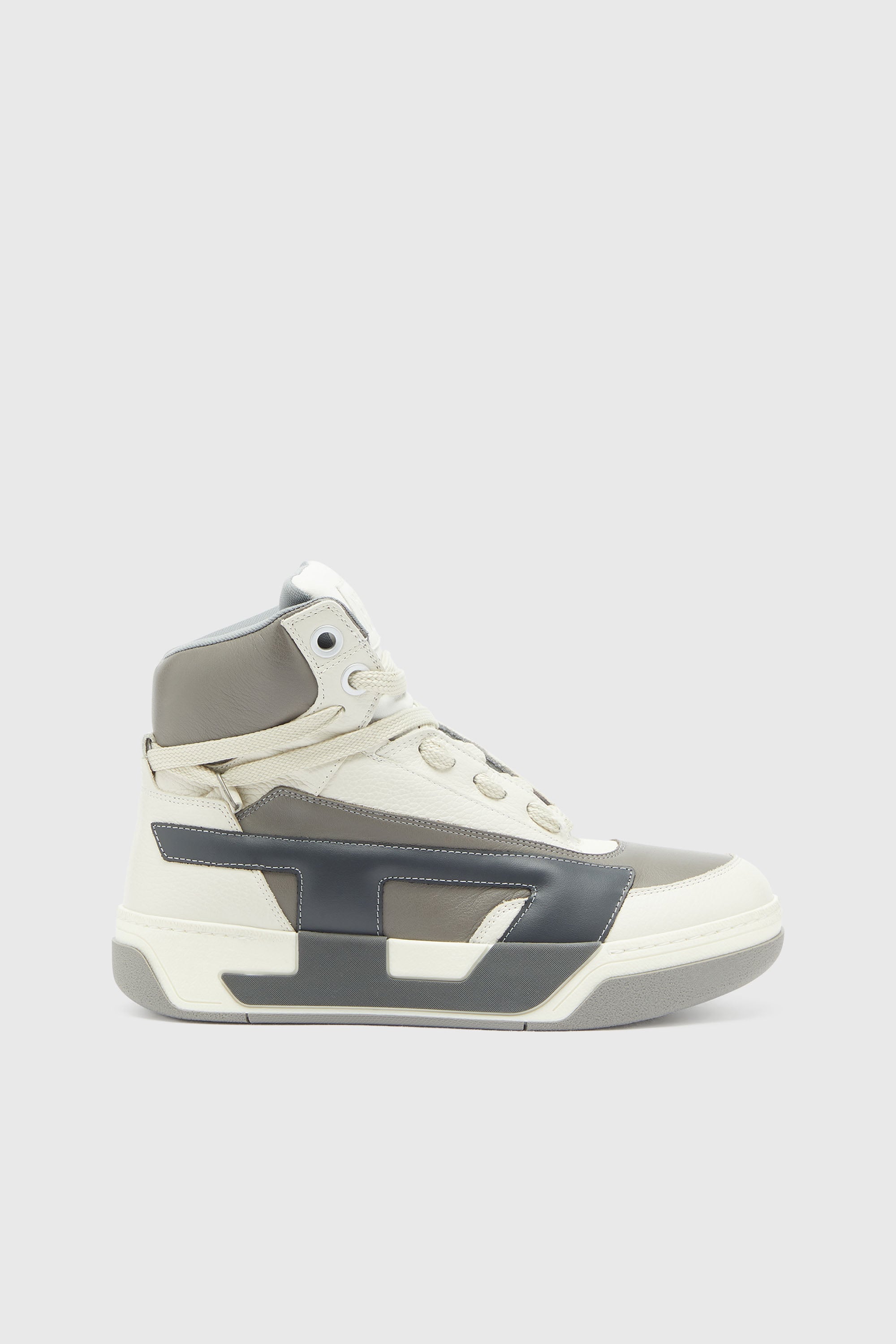 Diesel - S-D-OLLIE MID, S-D-Ollie - Zapatillas altas de piel con D logo Hombre in Blanco - 1