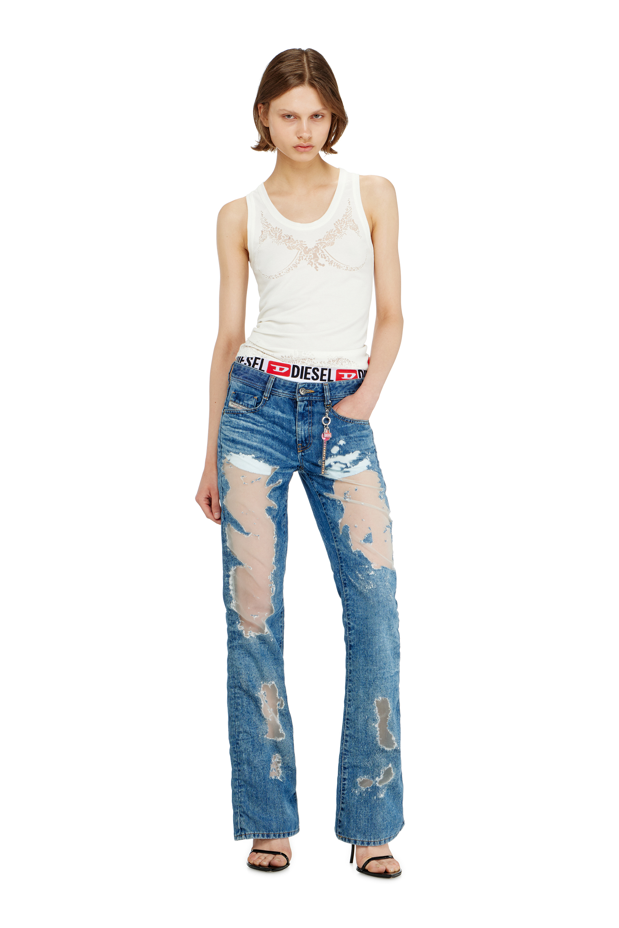 Diesel - TINDER CHARM, Llavero met&aacute;lico con efecto degradado Unisex in Plateado - 2