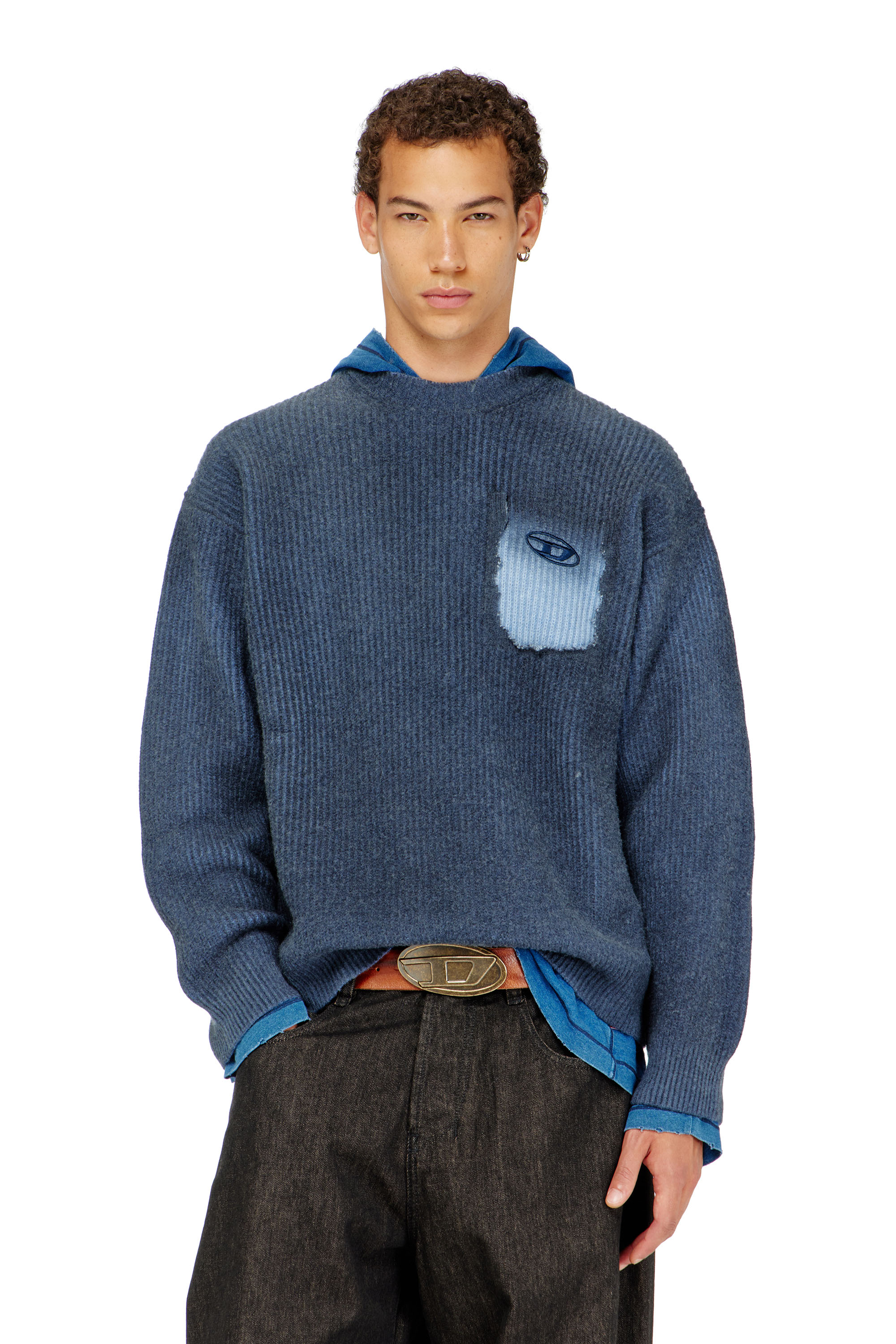 Diesel - K-PICKLER, Jersey de mezcla de lana con falso bolsillo Hombre in ToBeDefined - 3