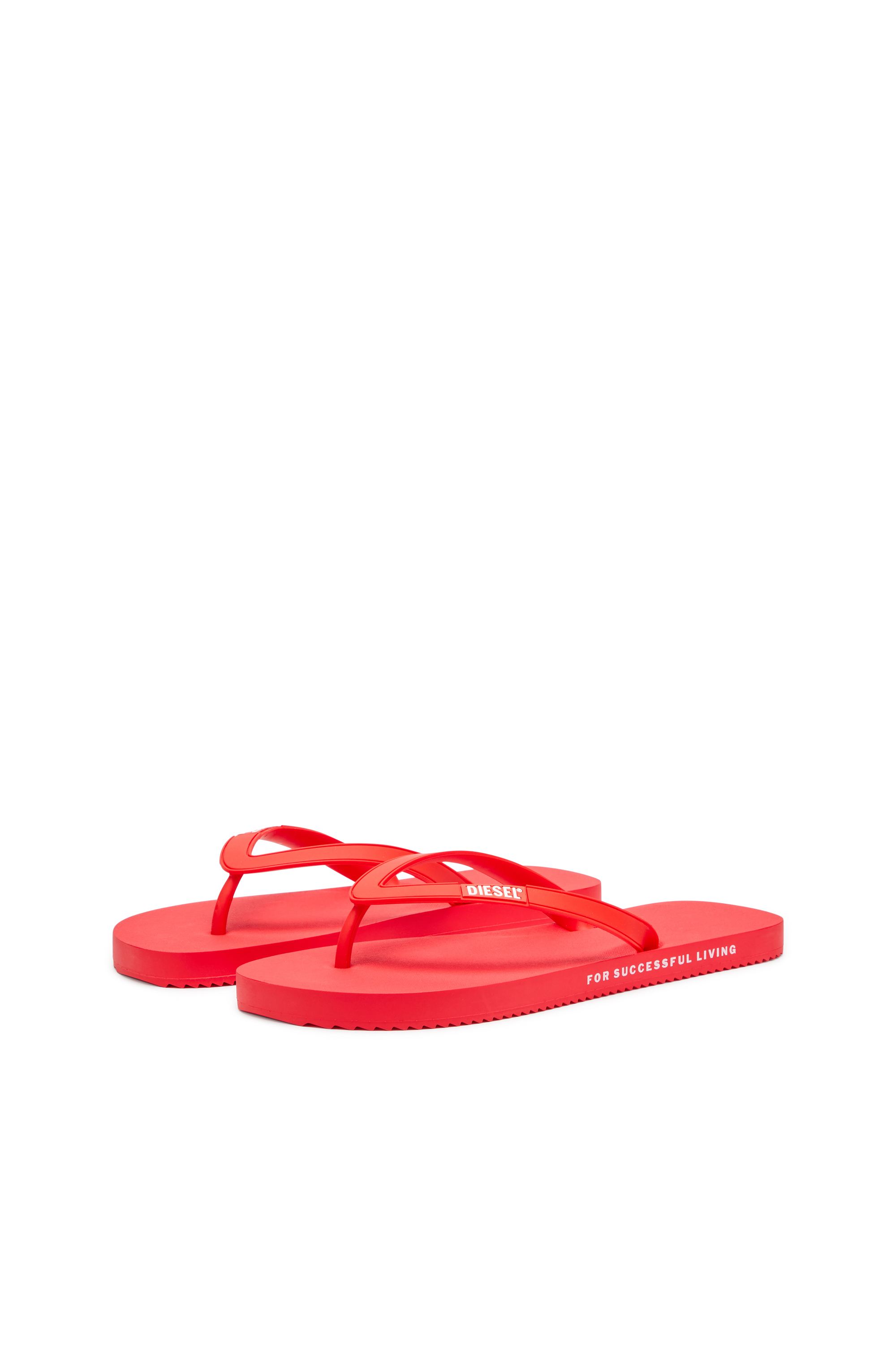 Diesel - SA-RIO W, Sa-Rio-Chancletas de goma Mujer in Rojo - 8