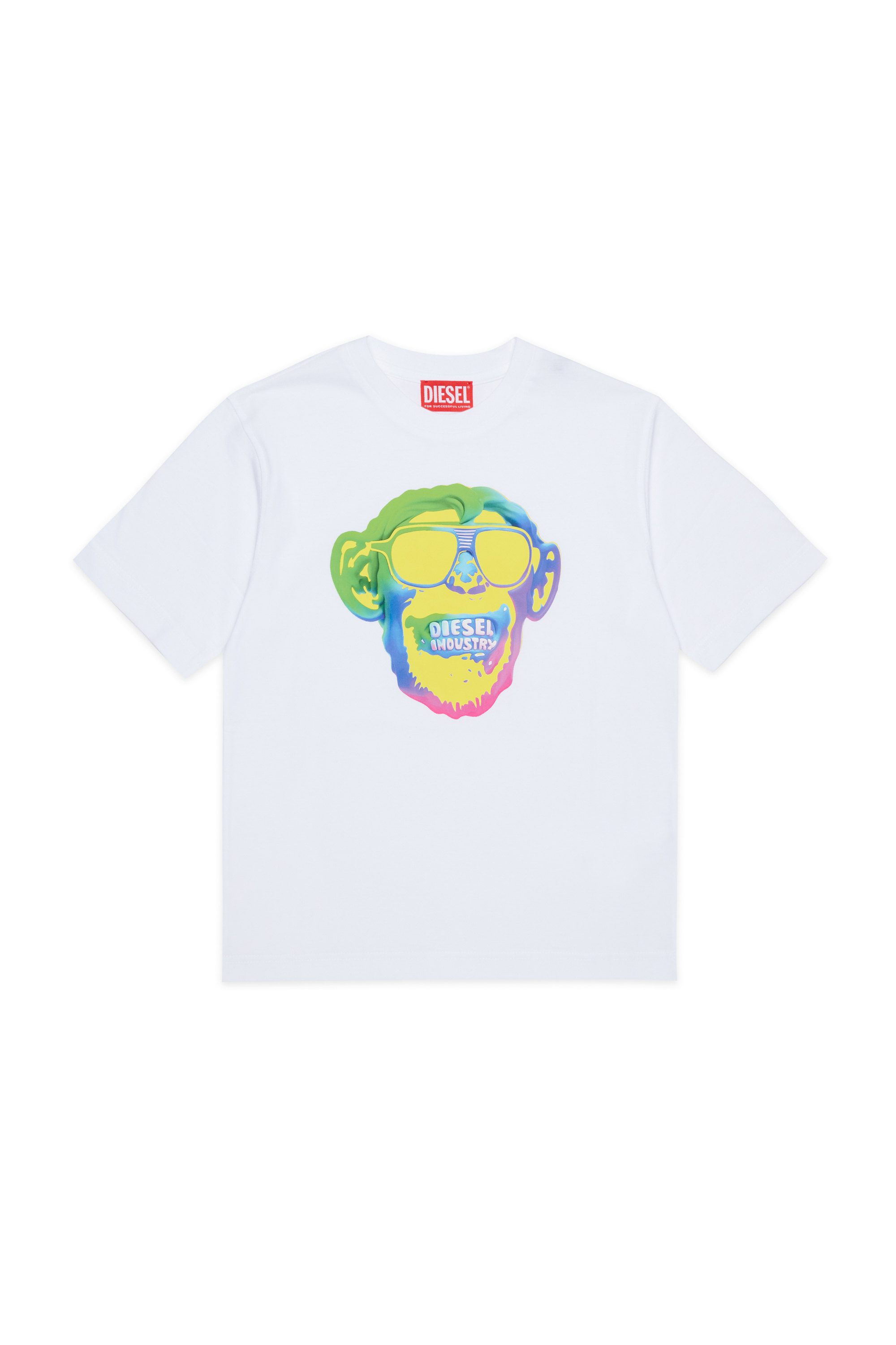 Diesel - TMONKEY OVER, Camiseta con estampado de mono Hombre in Blanco - 1