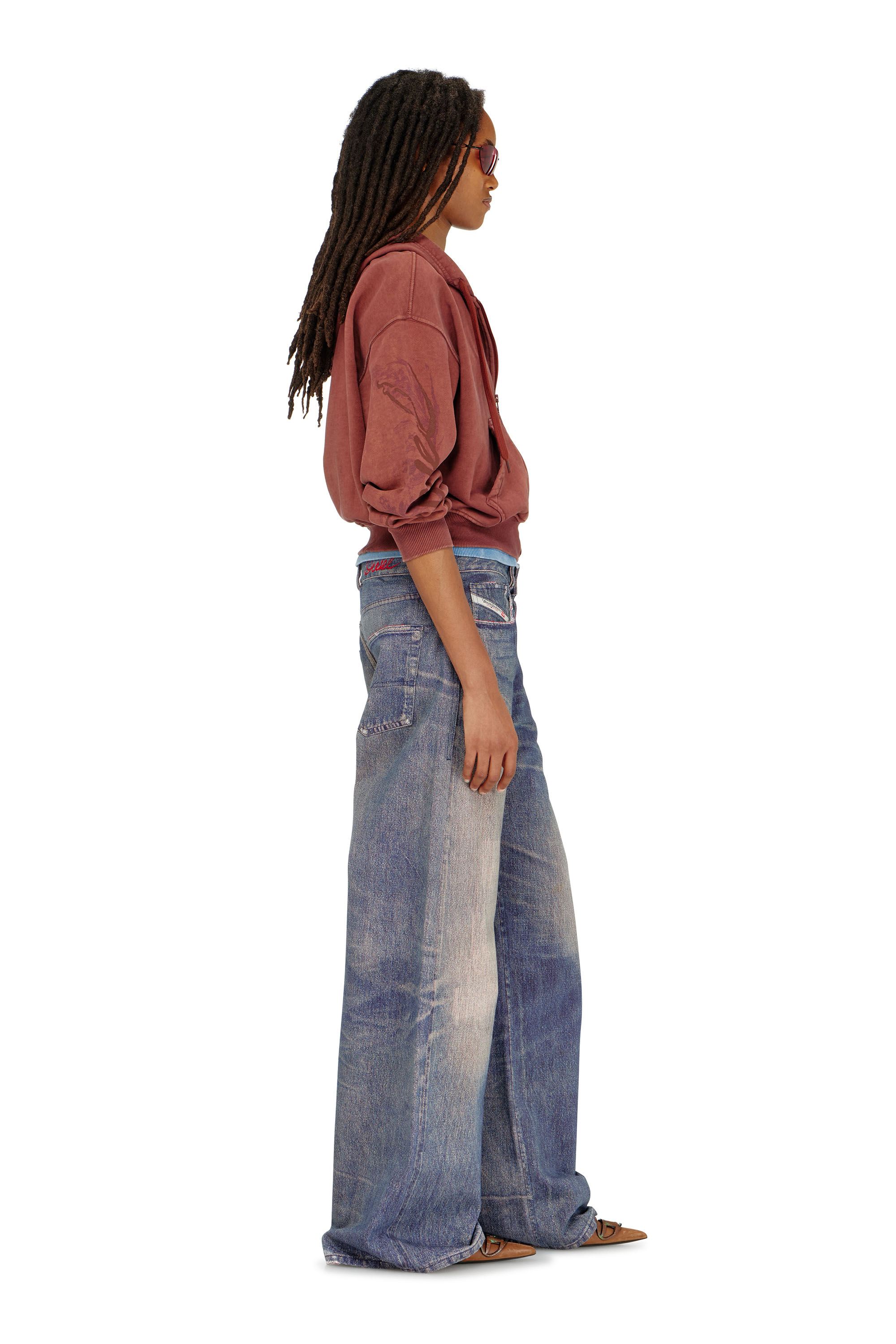 Diesel - Relaxed Jeans 1996 D-Sire 09P95 Mujer, Azul Oscuro - 2