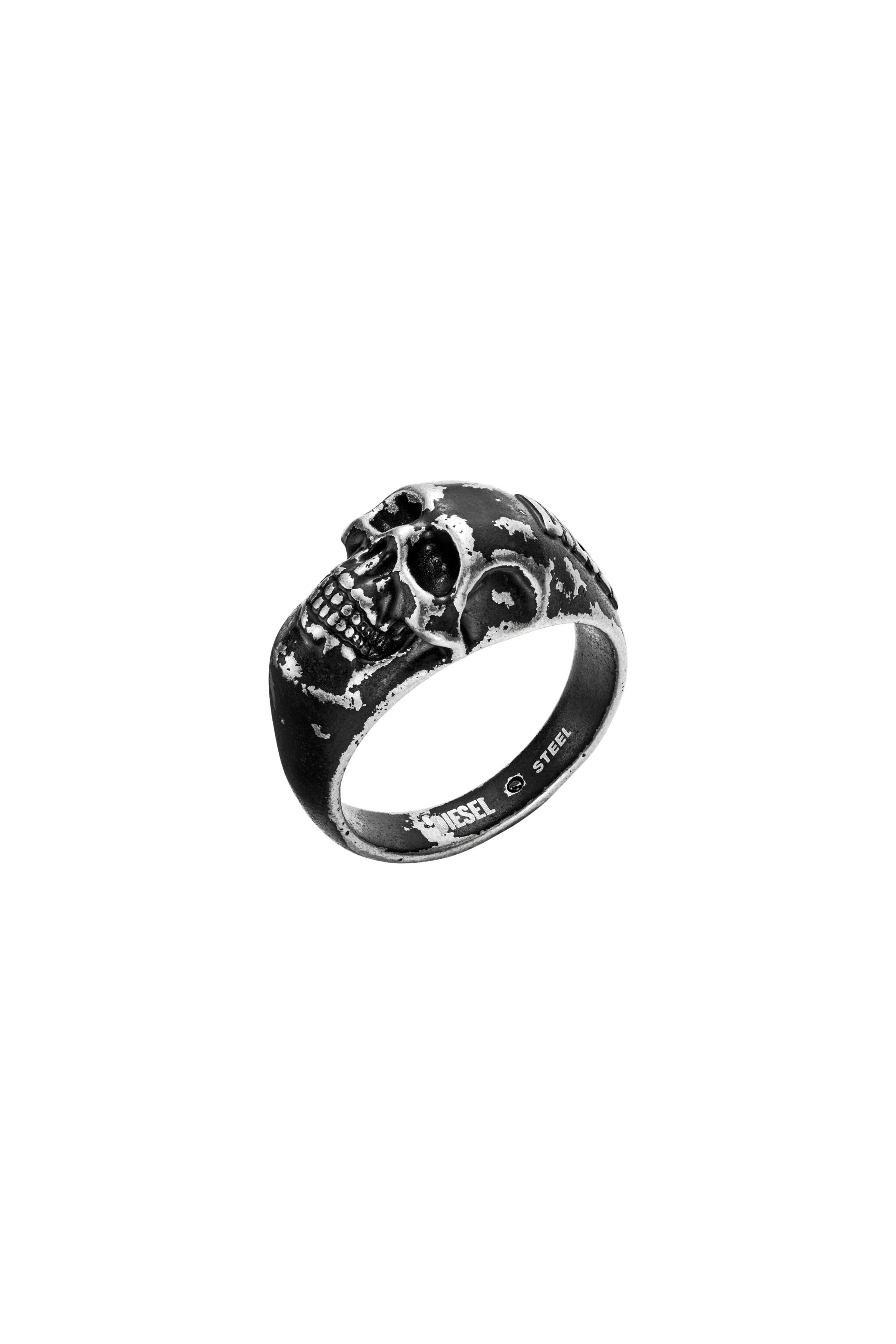 Diesel - DX1579040 JEWEL, Anillo de calavera de acero inoxidable Unisex in Negro - 1