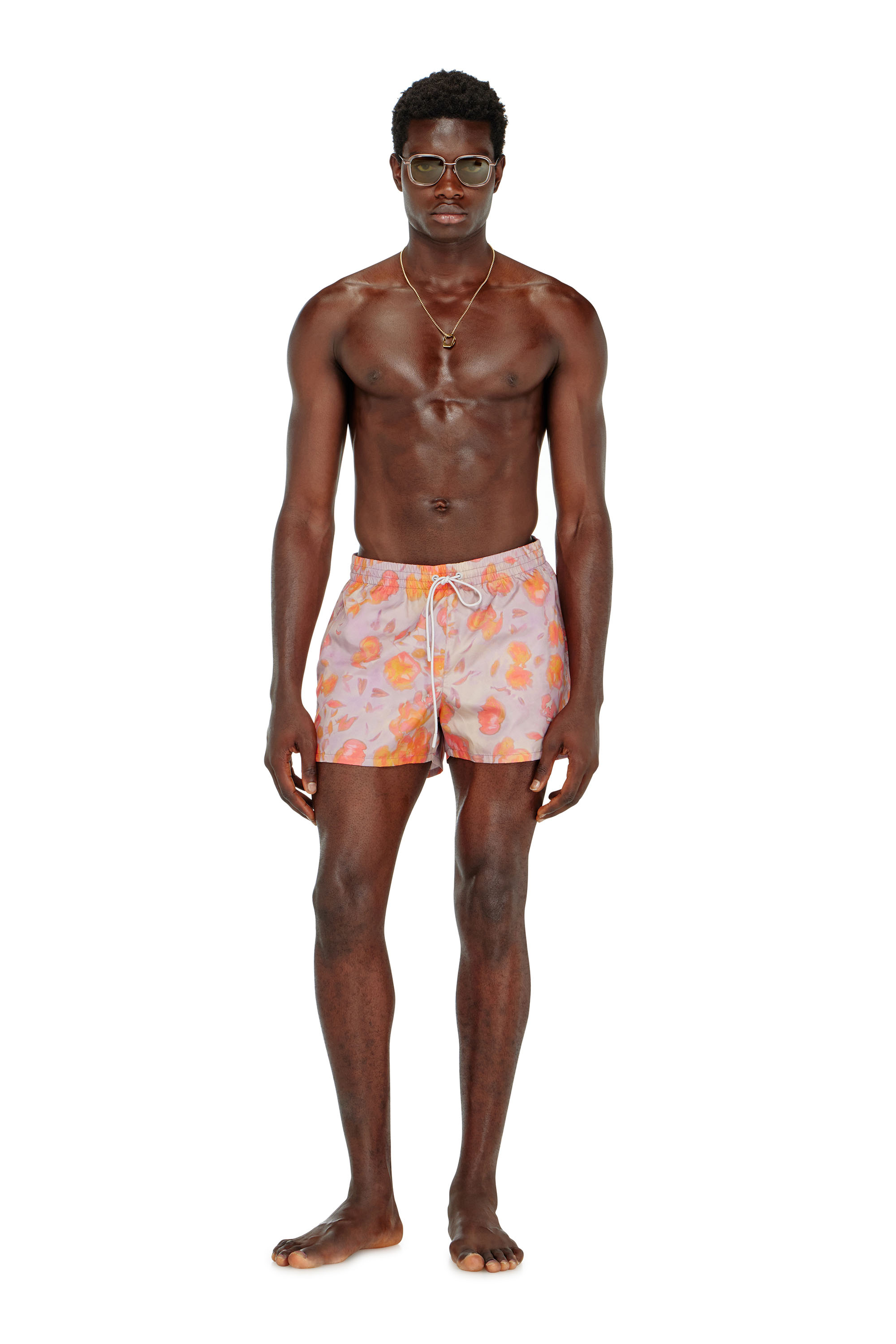 Diesel - OLLY-34-D-CORE, Ba&ntilde;ador met&aacute;lico con estampado floral Hombre in ToBeDefined - 1